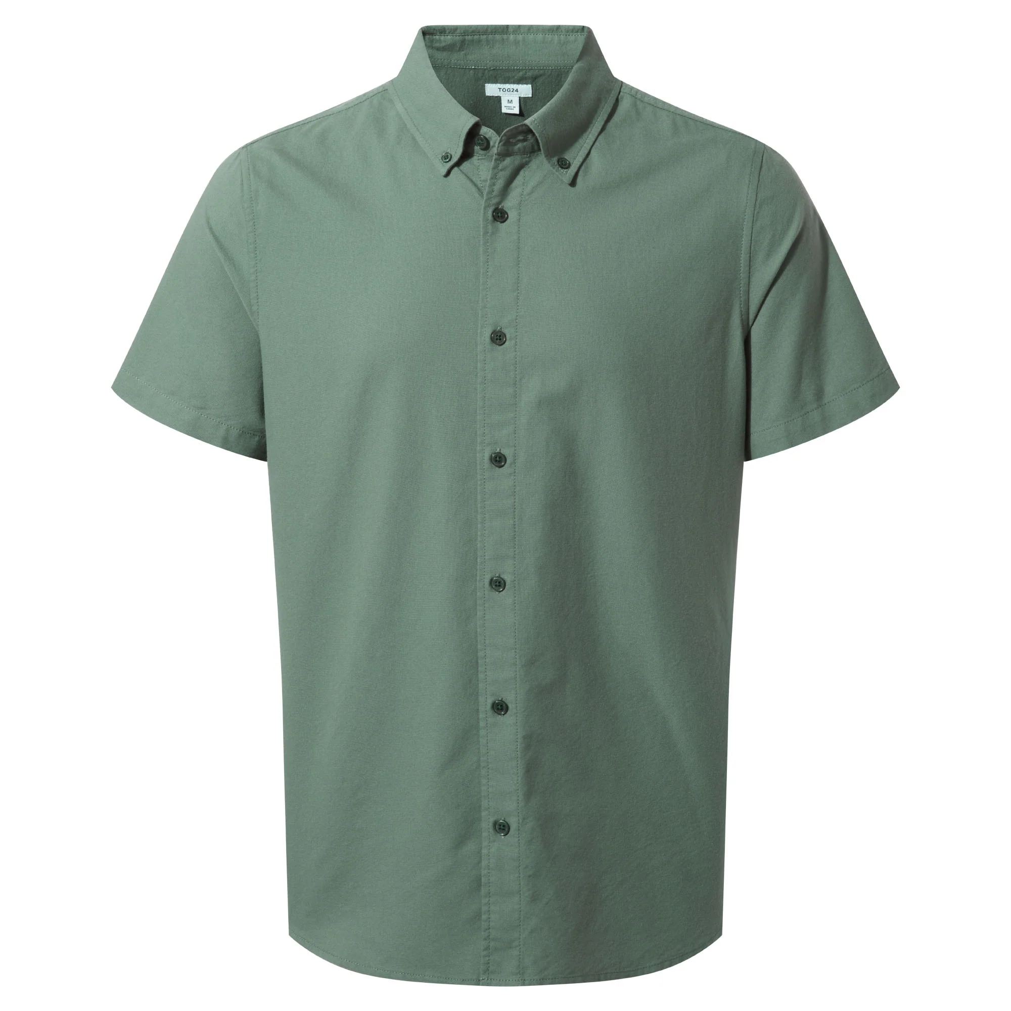 Jayden Mens 100% Cotton Short Sleeve Shirt - Light Forest - Image 6