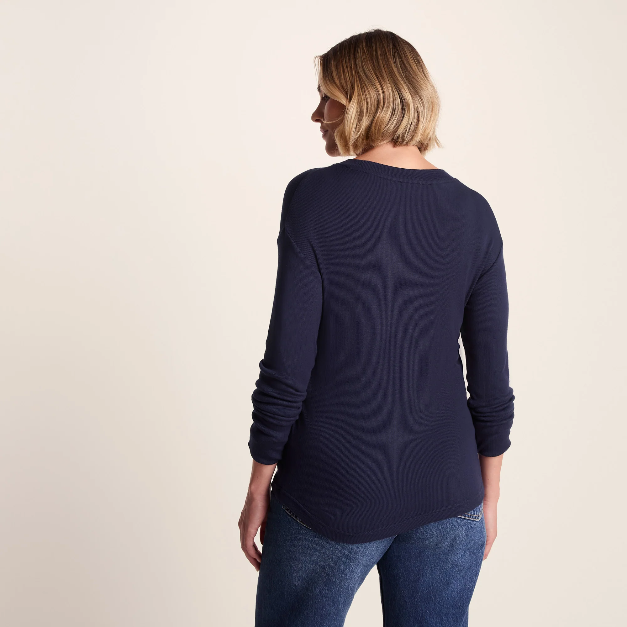Jemma Womens Long Sleeve Supersoft T-Shirt - Oxford Blue - Image 3