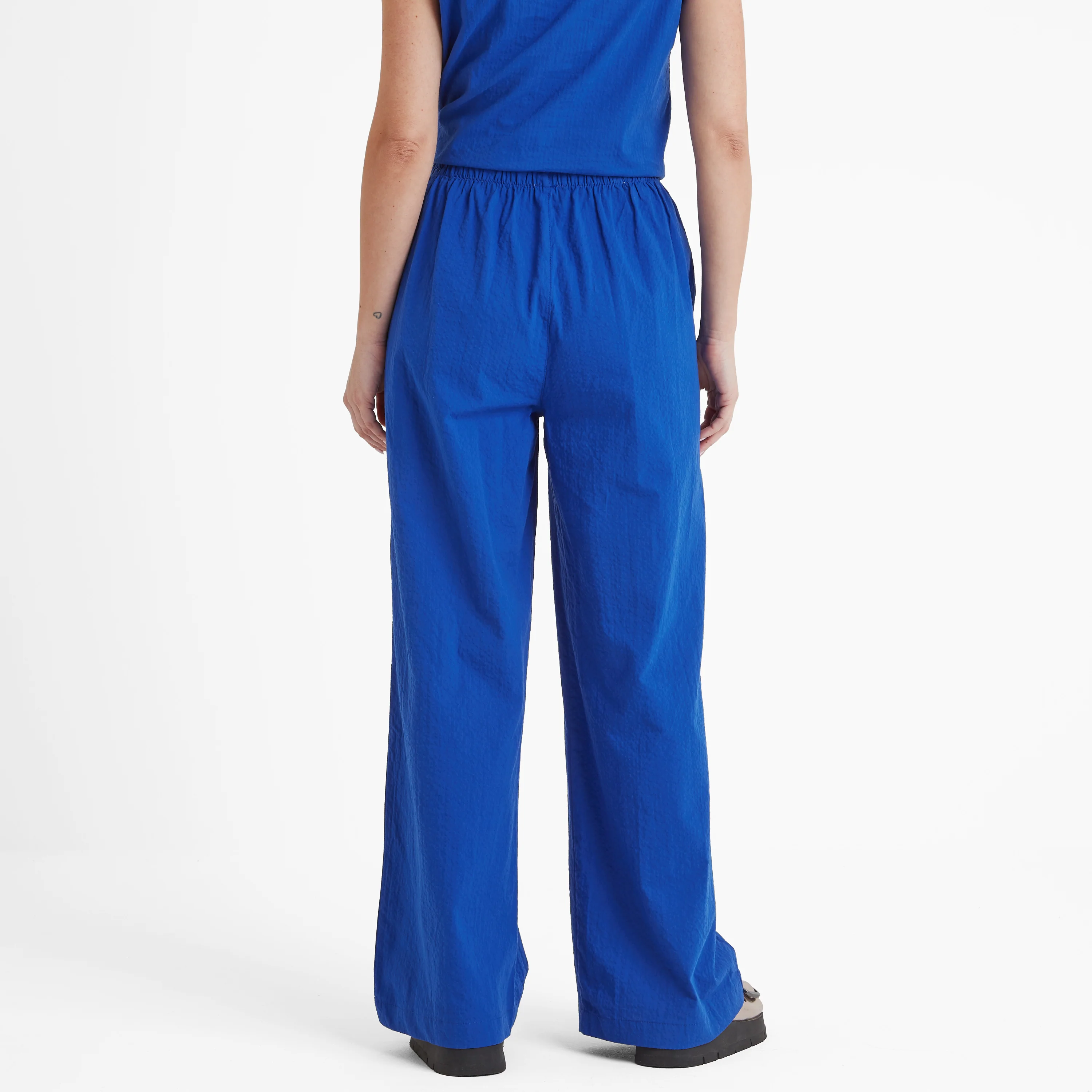 Jennie Womens Wide Leg Trousers - Ultramarine Blue - Image 3