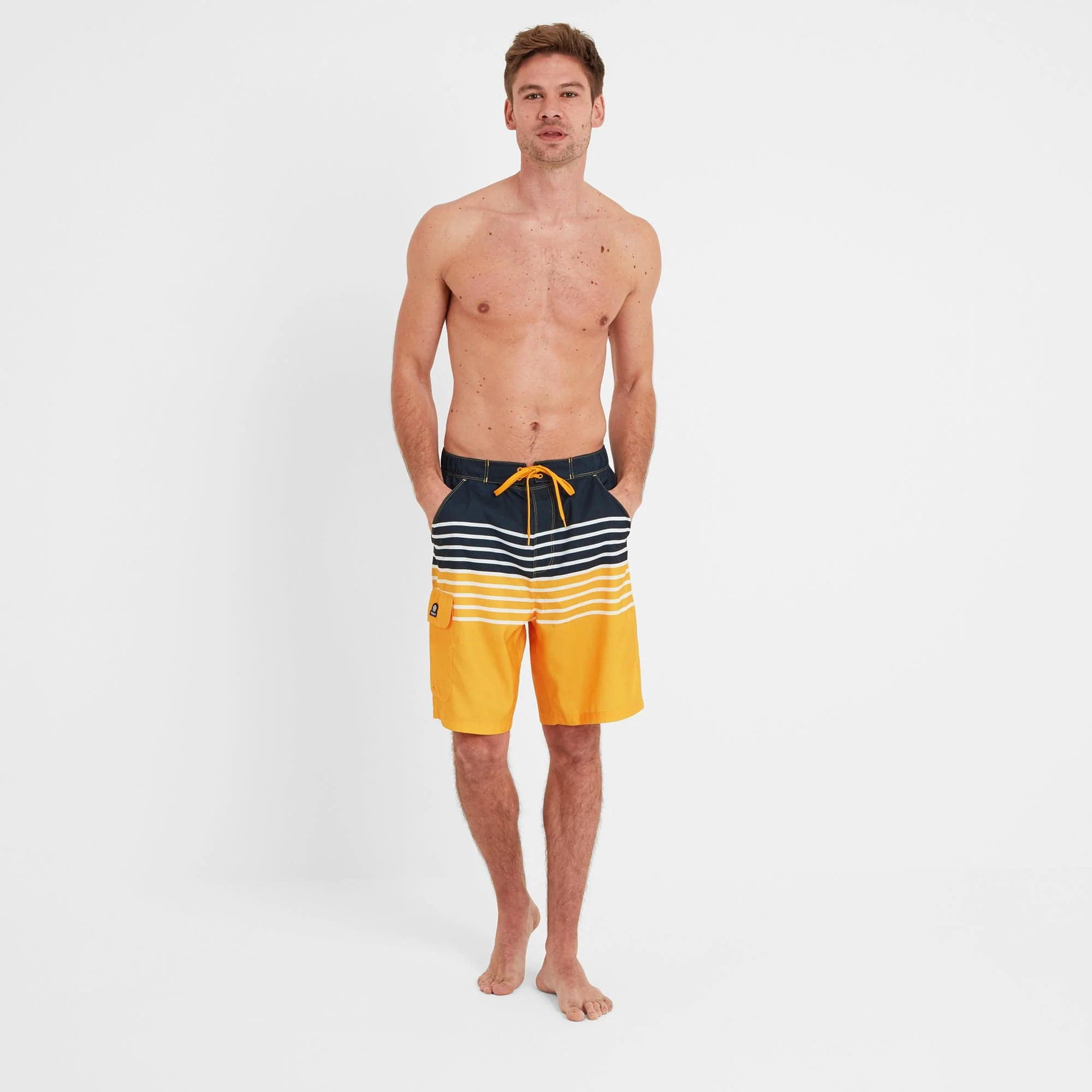 Justin Mens Board Shorts - Bright Yellow - Image 4