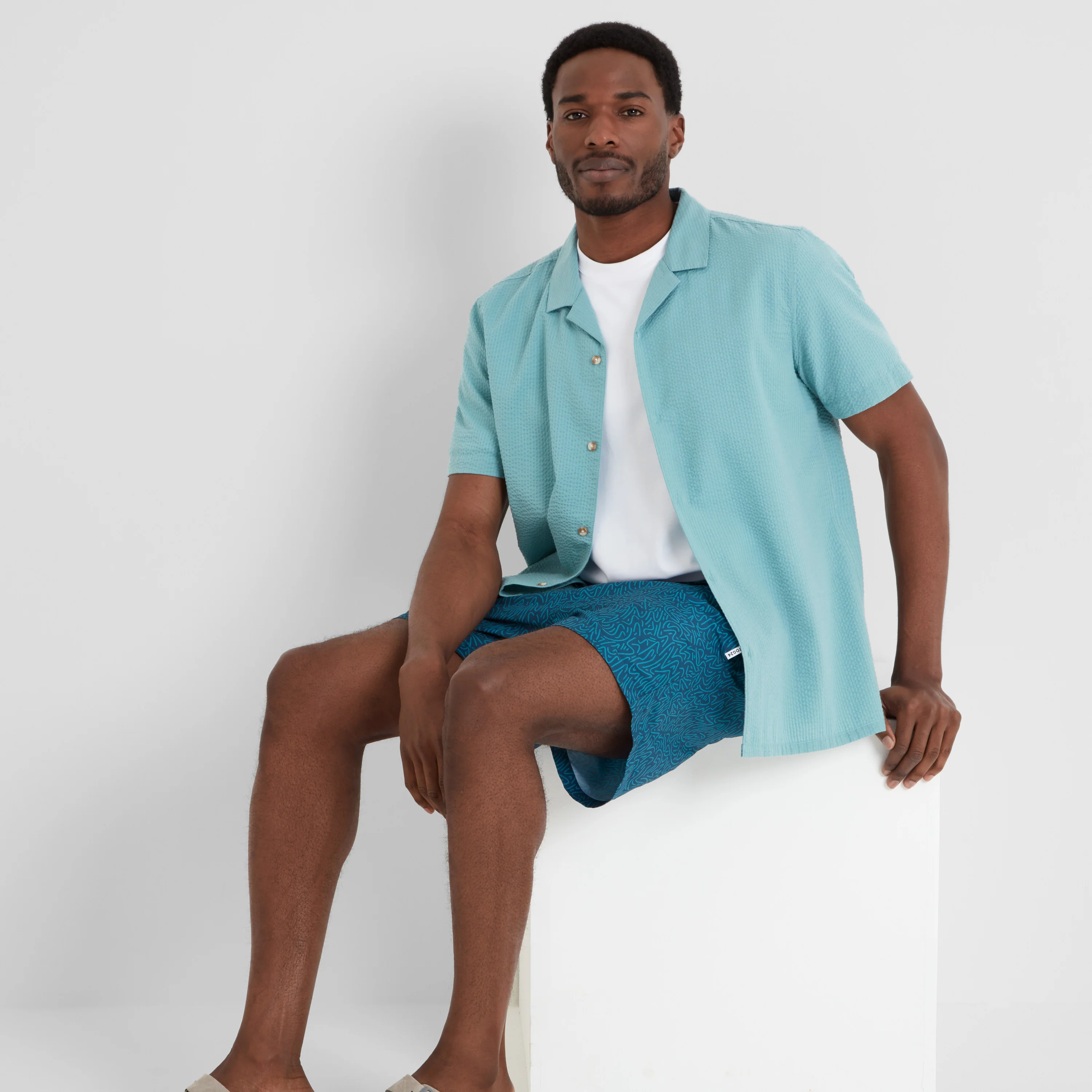 Kai Mens Swimshorts - Night Sea Sketch Print - Image 5