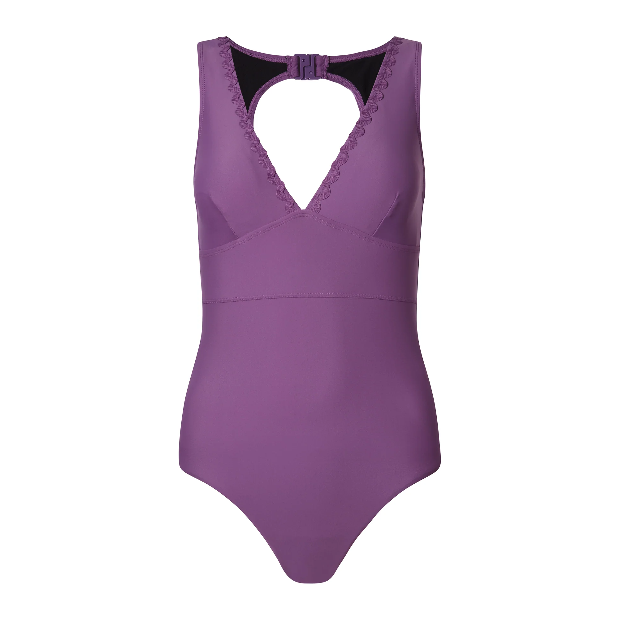 Katerina Womens One Piece Mesh Lined Swimsuit - Orchid - Image 8