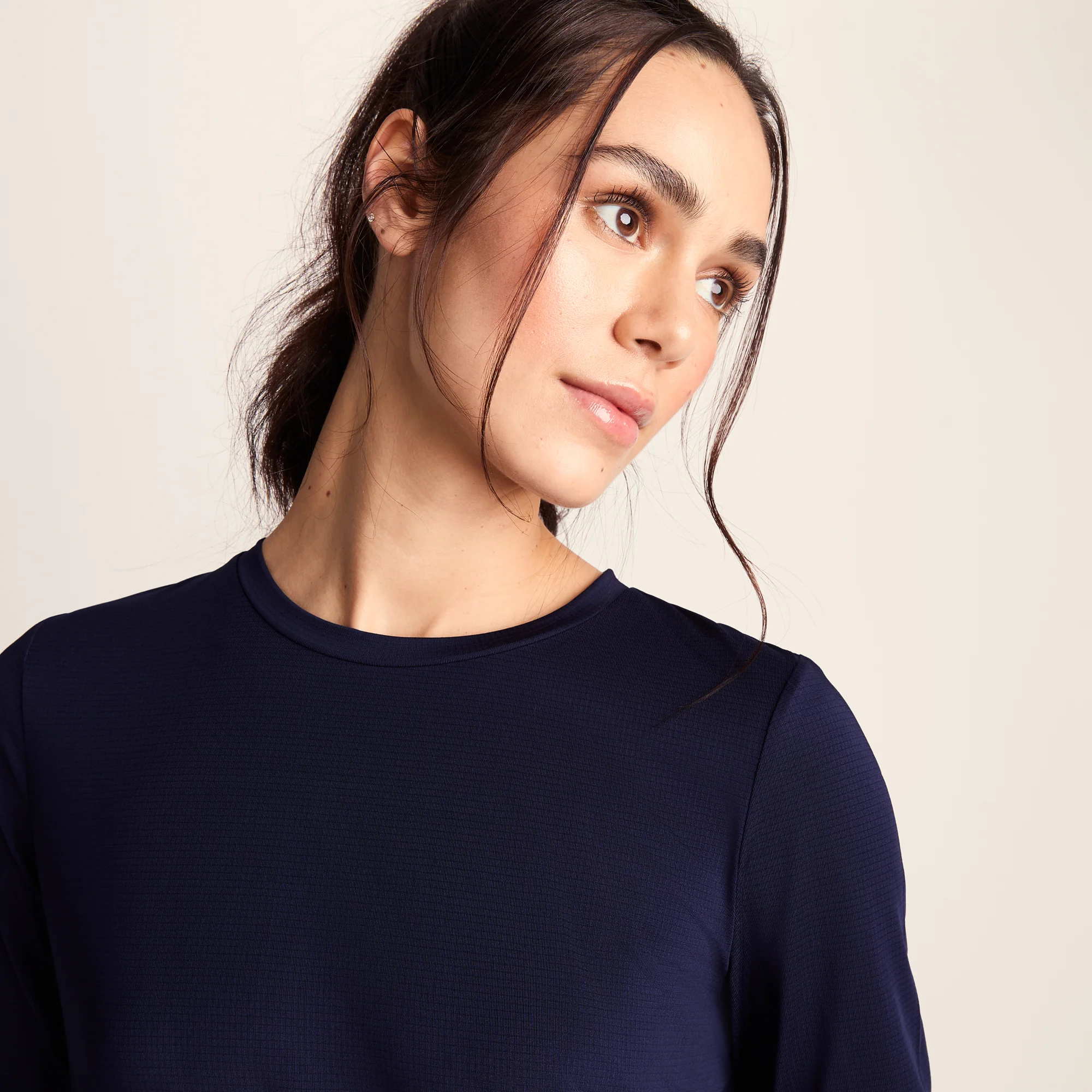 Kehlani Womens Long Sleeve Performance Top - Oxford Blue - Image 5