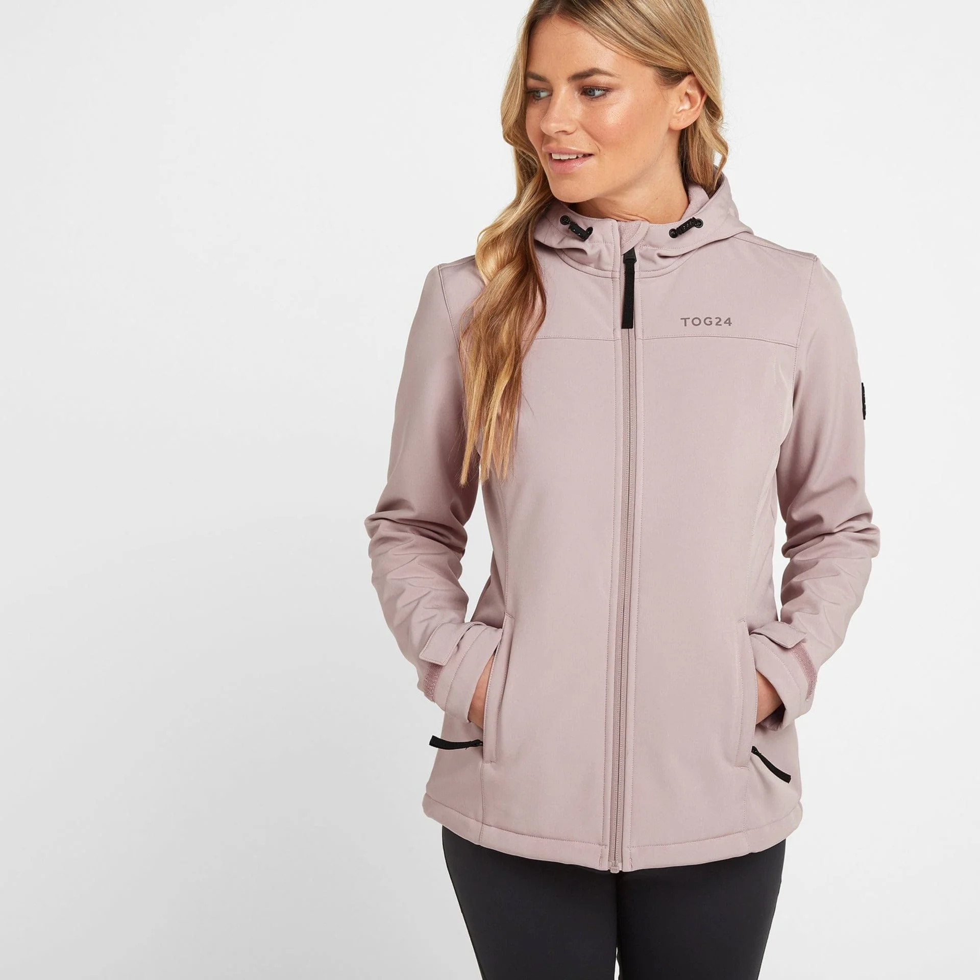 Keld Womens Shower Resistant Hooded Softshell Jacket - Dusky Pink - Image 3