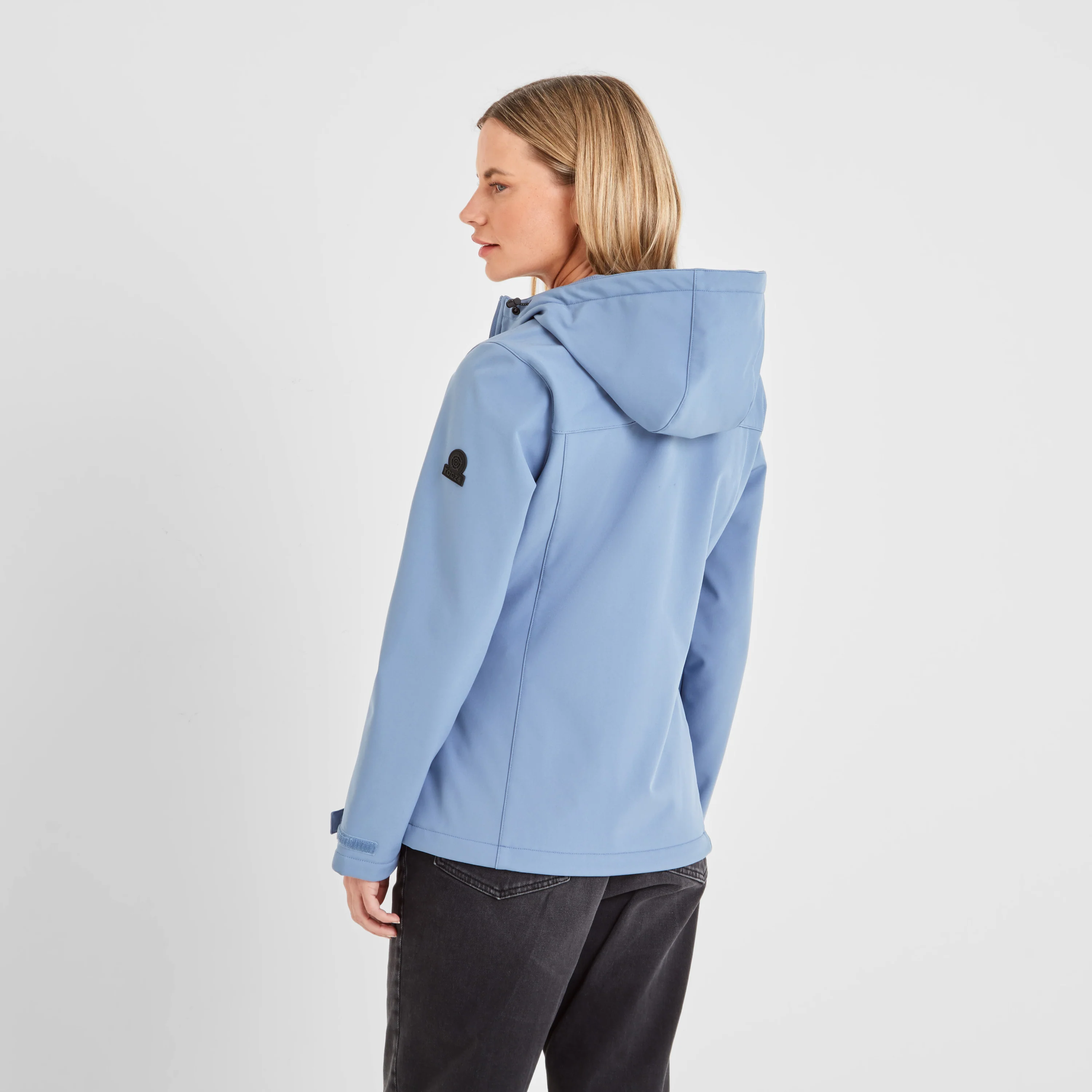 Keld Womens Shower Resistant Hooded Softshell Jacket - Misty Blue - Image 5