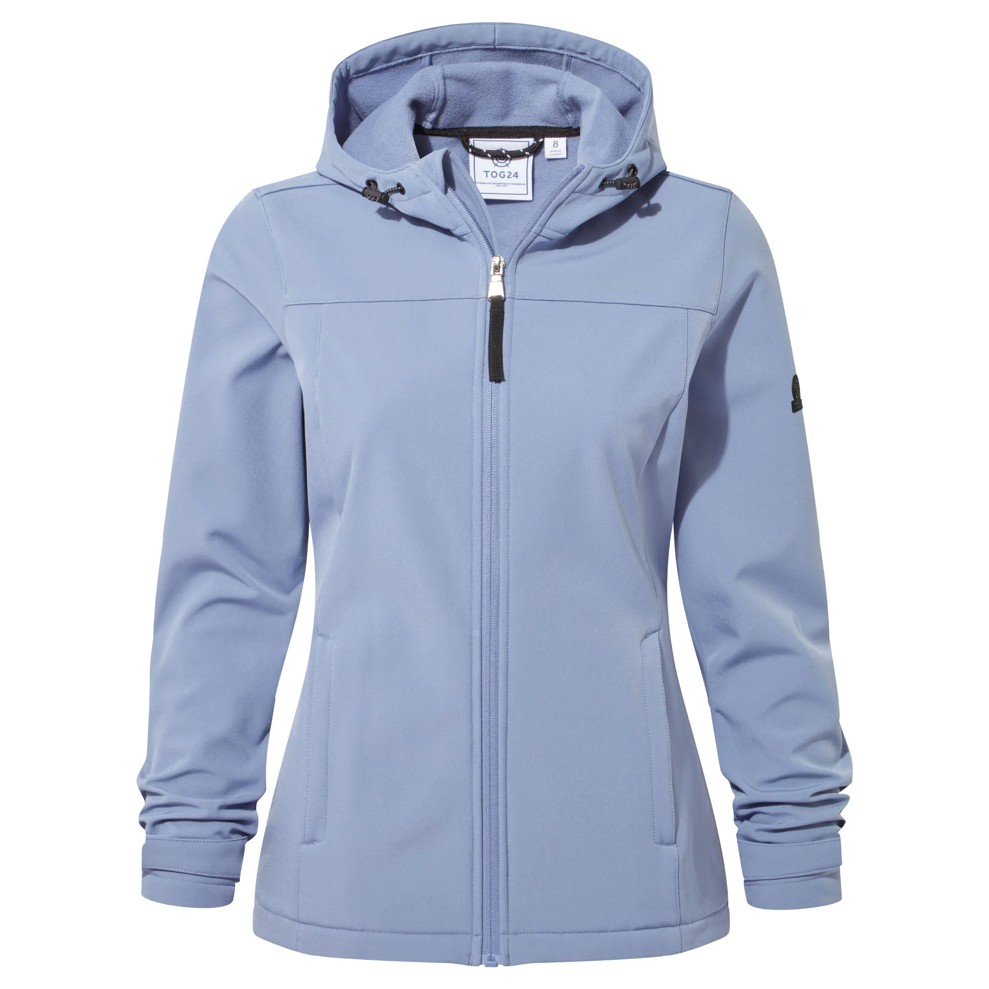 Keld Womens Shower Resistant Hooded Softshell Jacket - Misty Blue - Image 8