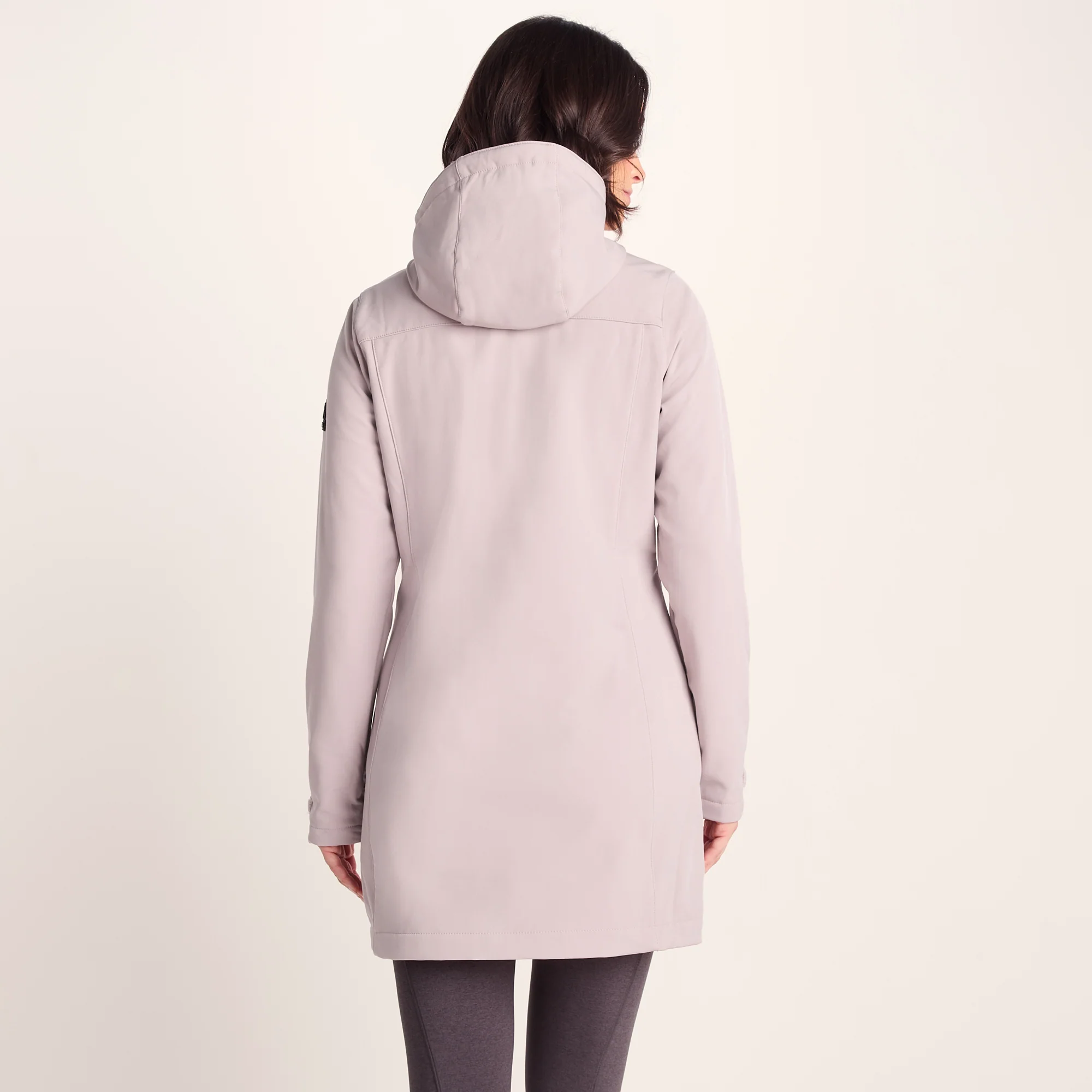 Keld Womens Long Shower Resistant Hooded Softshell Jacket - Dusky Pink - Image 6