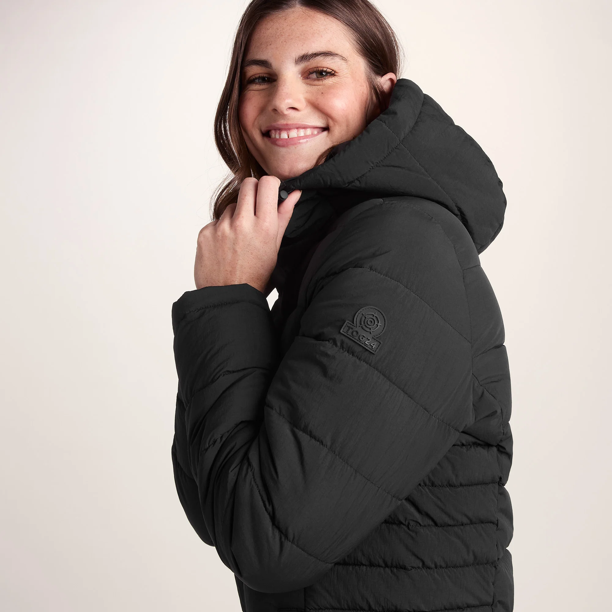 Kirkham Womens Long Shower Resistant Insulated Jacket - Black - Image 7