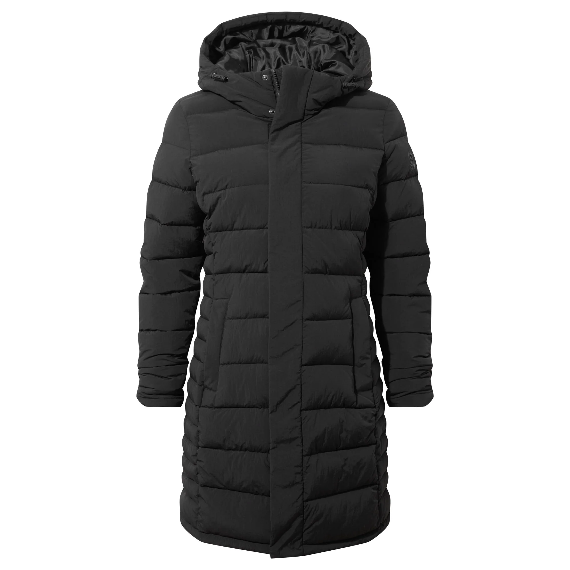 Kirkham Womens Long Shower Resistant Insulated Jacket - Black - Image 9
