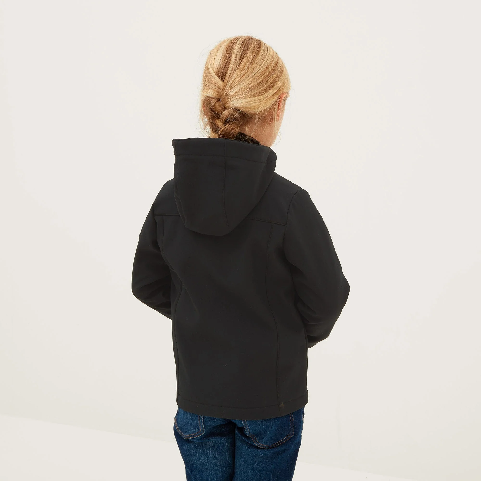 Koroma Kids Softshell Hooded Jacket - Black - Image 3