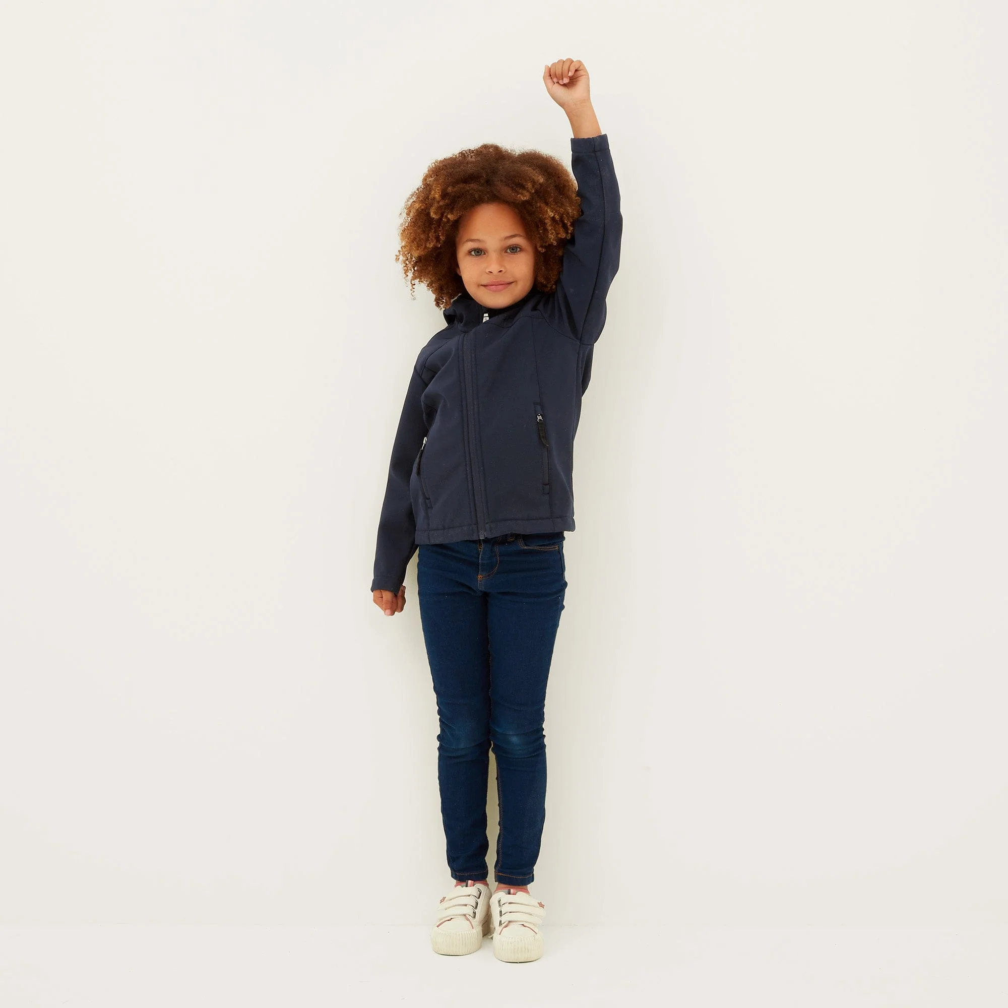 Koroma Kids Softshell Hooded Jacket - Navy - Image 3