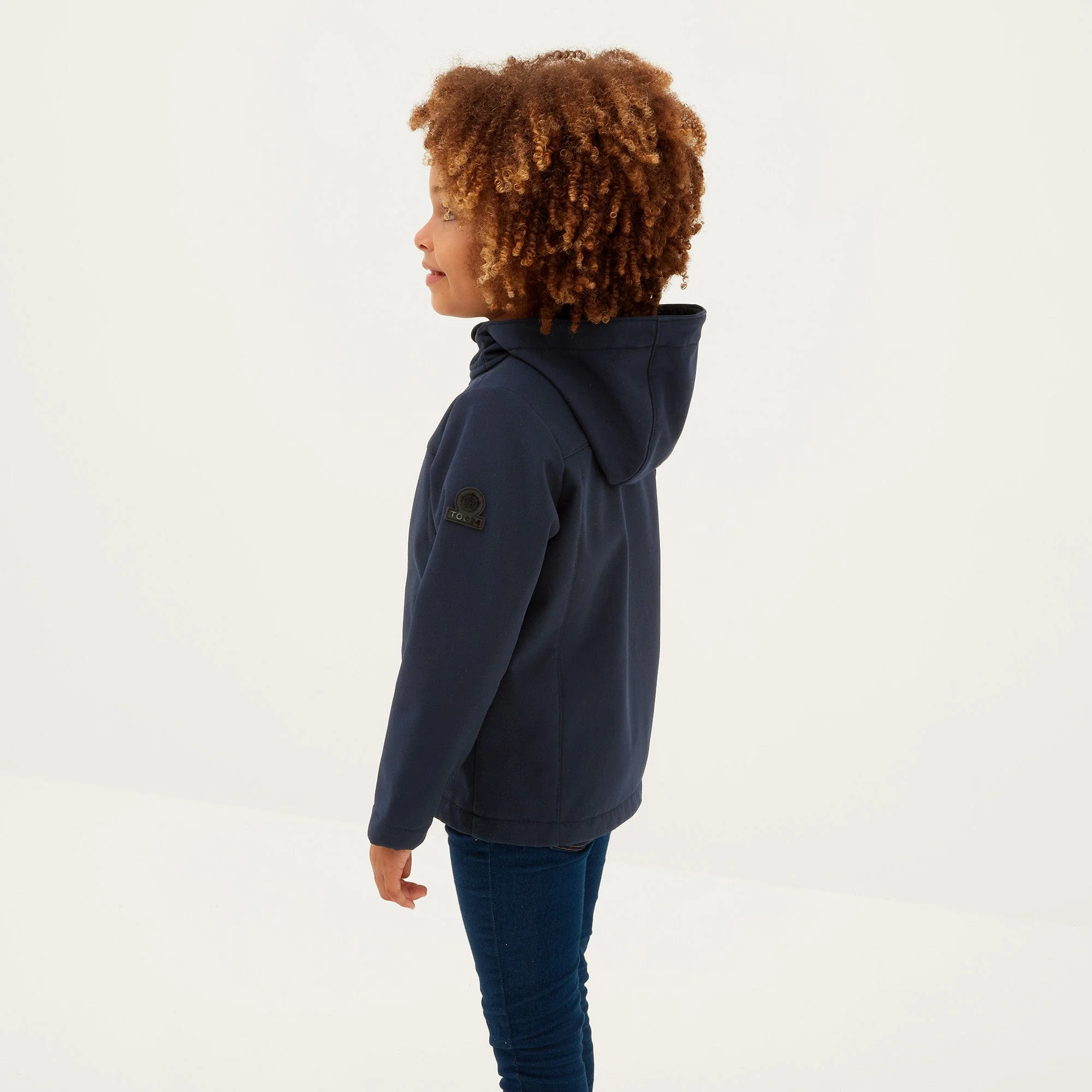 Koroma Kids Softshell Hooded Jacket - Navy - Image 4