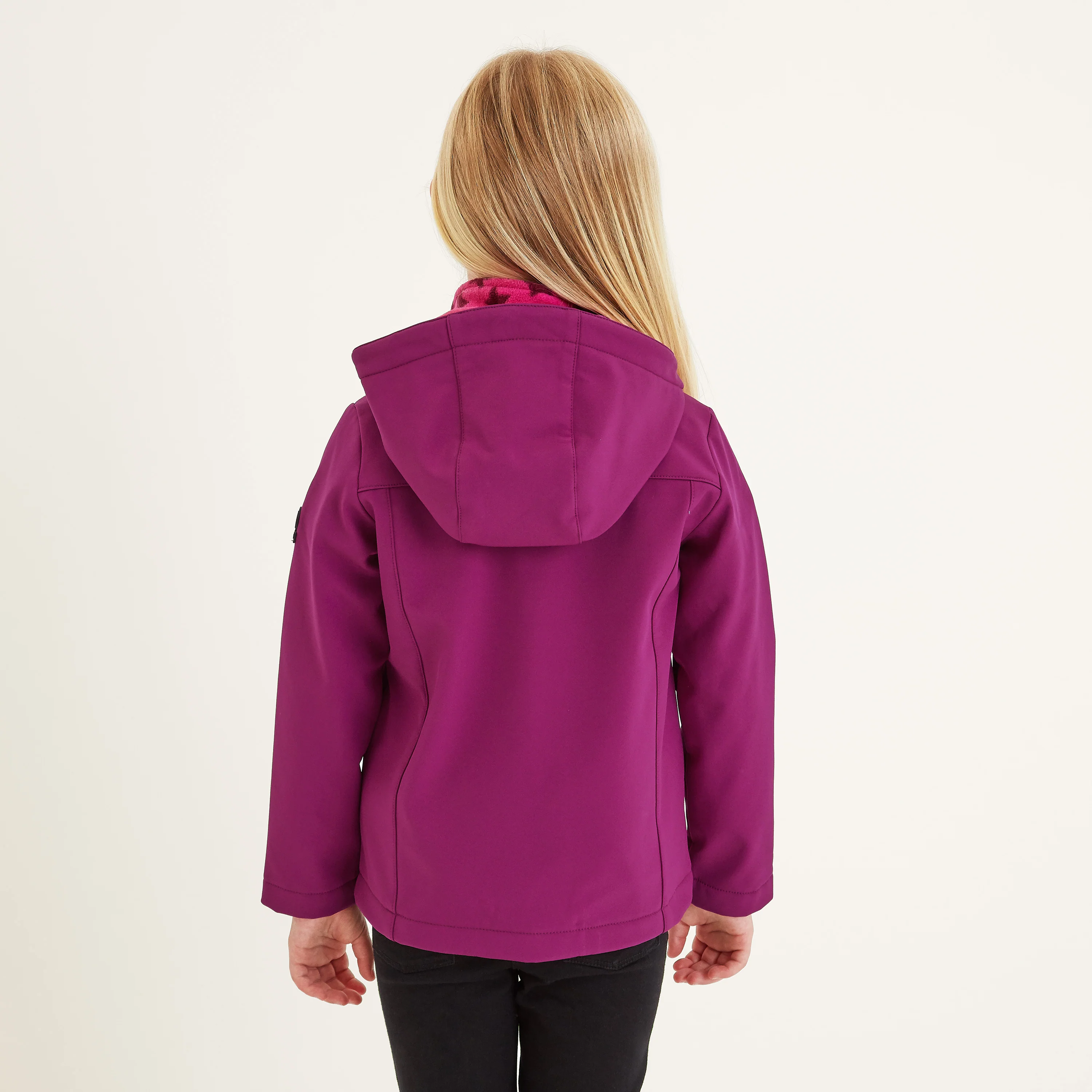 Koroma Kids Softshell Hooded Jacket - Purple Berry - Image 4
