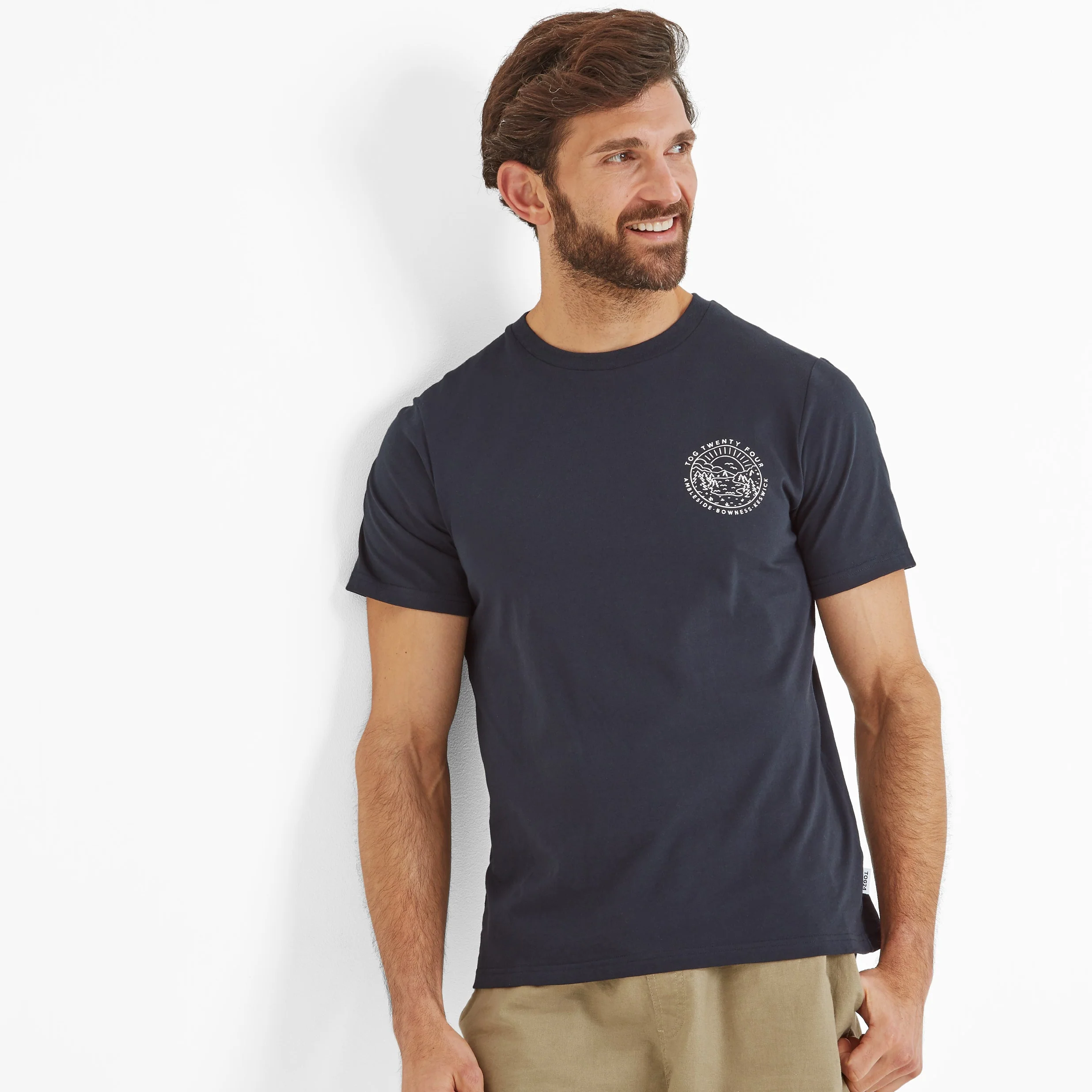 Lakes Mens 100% Cotton Supersoft T-Shirt - Dark Indigo - Image 3