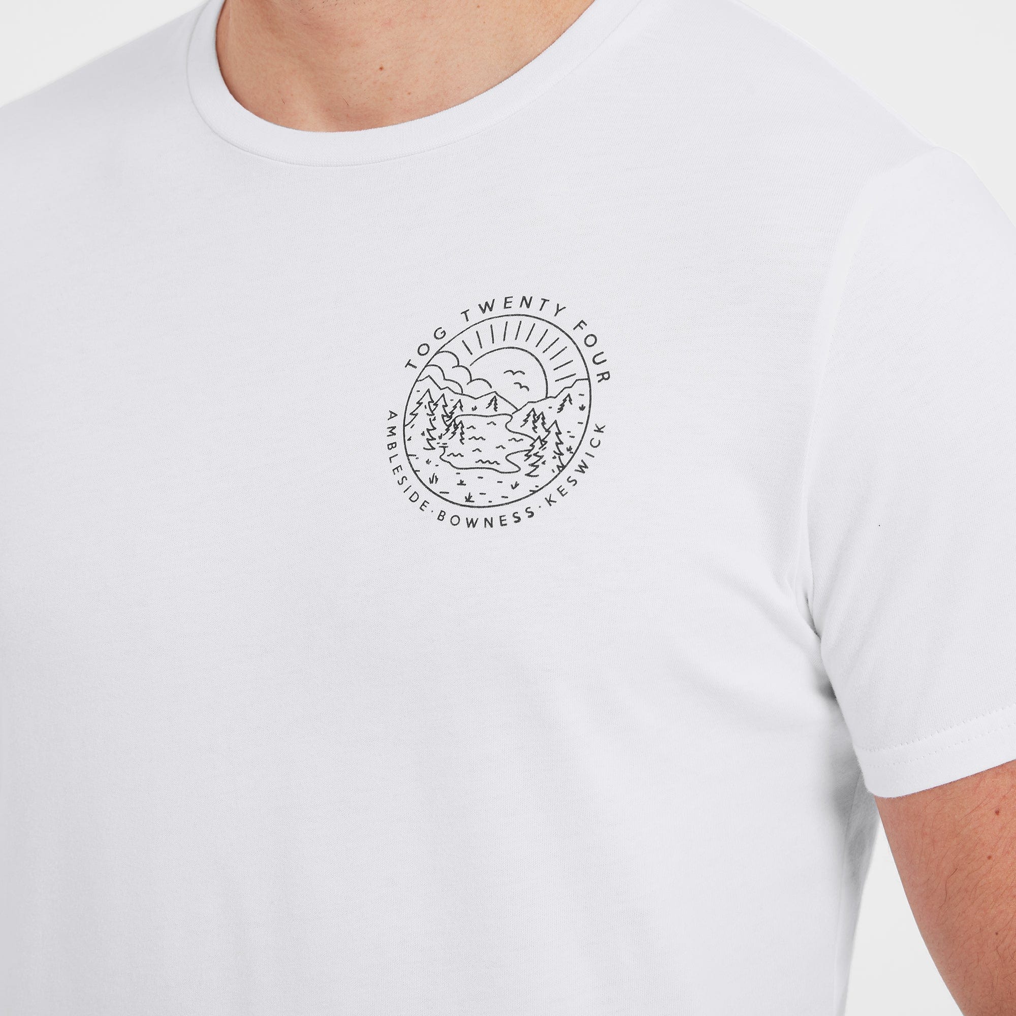 Lakes Mens 100% Cotton Supersoft T-Shirt - White - Image 6