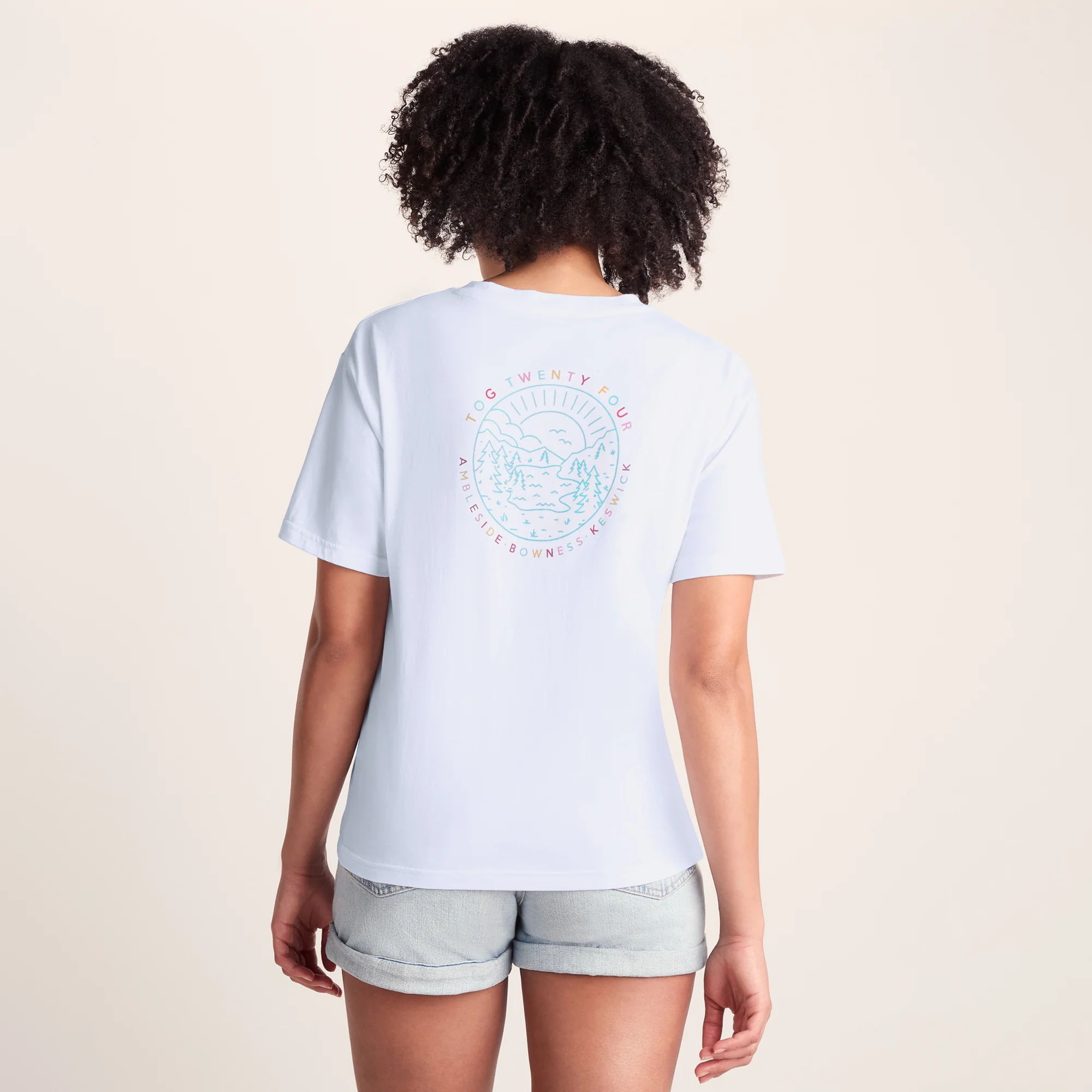 Lakeside Womens 100% Cotton Supersoft Relaxed Fit T-Shirt - Optic White - Image 3