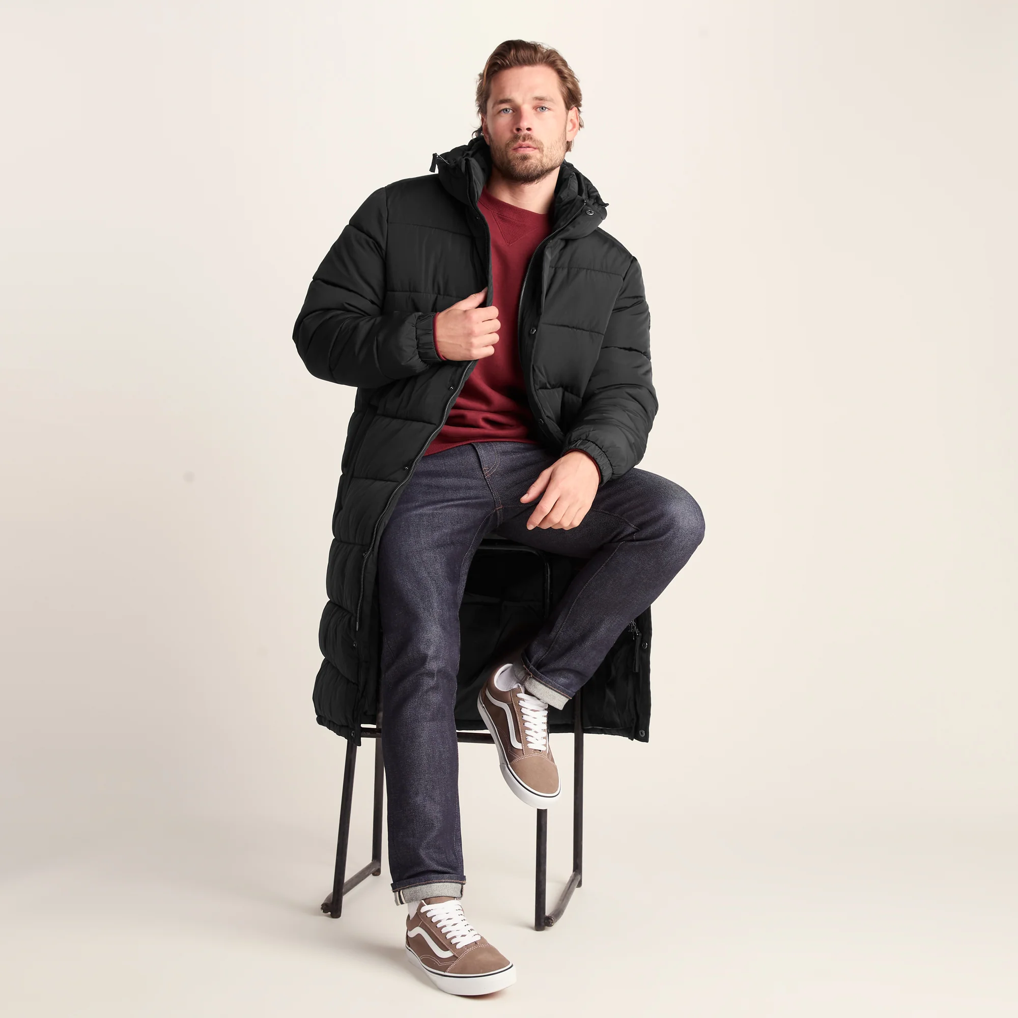 Langrick Mens Long Insulated Jacket - Black - Image 5