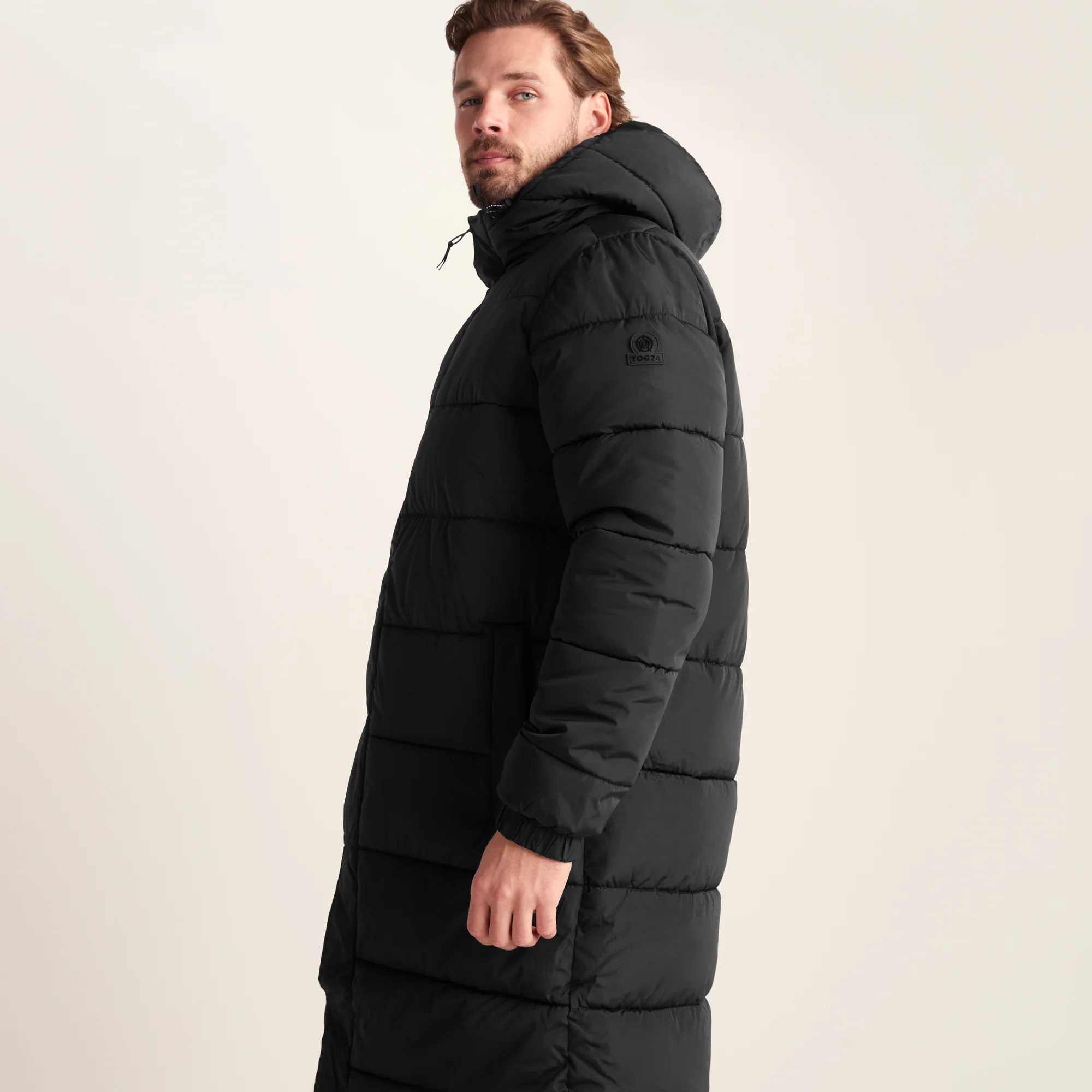 Langrick Mens Long Insulated Jacket - Black - Image 7