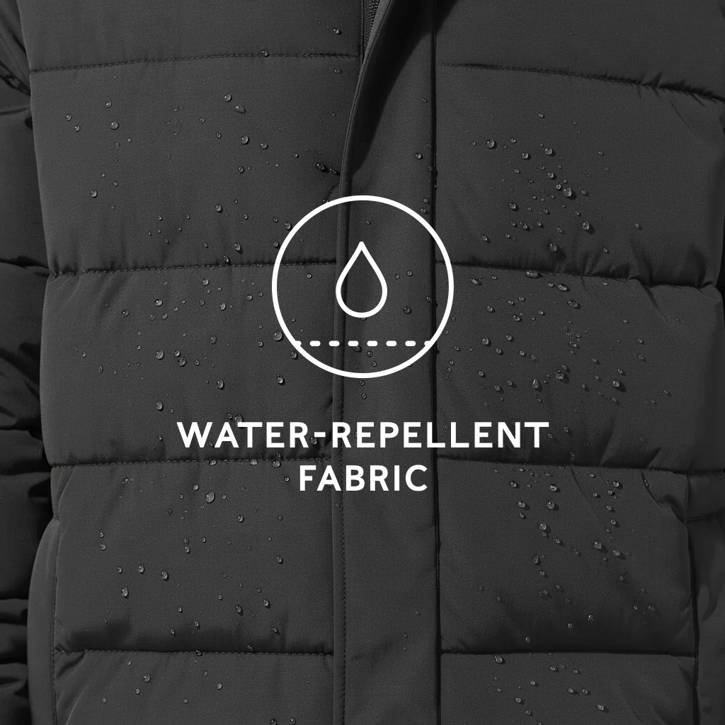 Langrick Mens Long Insulated Jacket - Black - Image 8