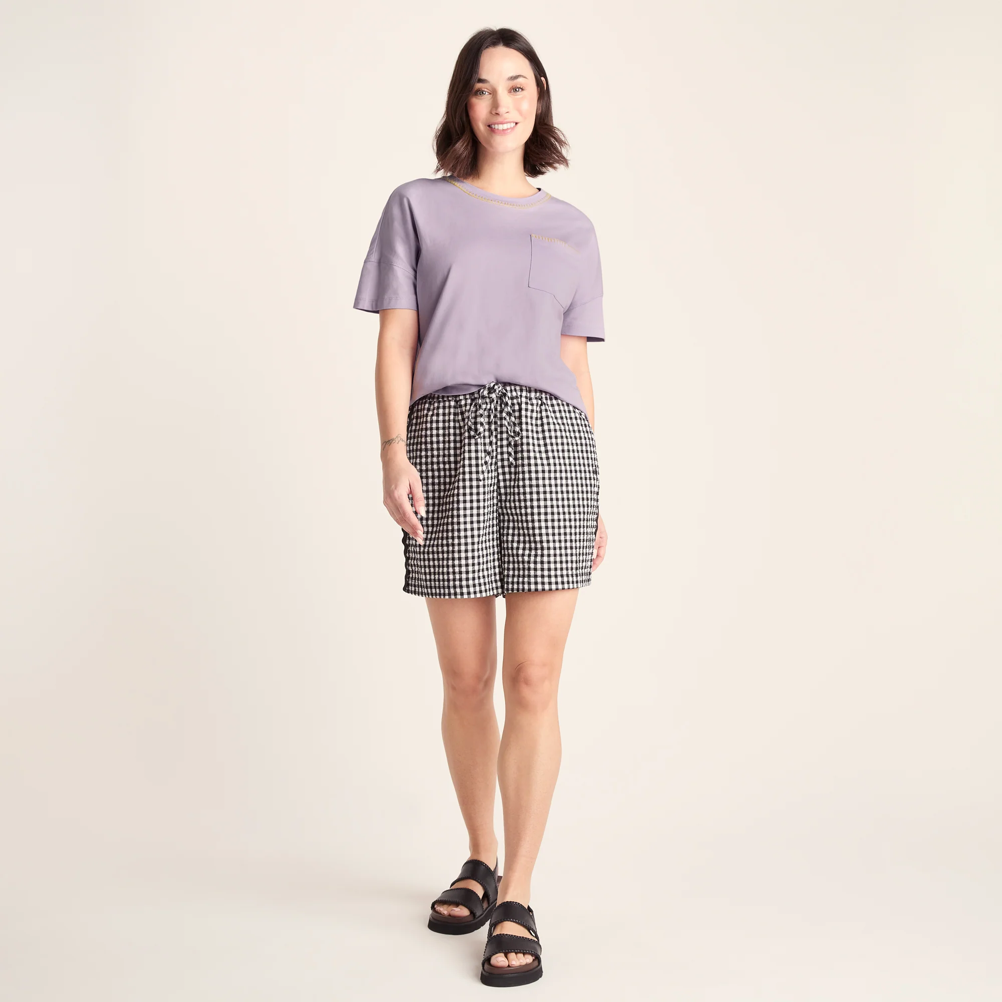 Laurie Womens 100% Cotton Supersoft Boxy Fit T-Shirt - Lilac Blossom - Image 2