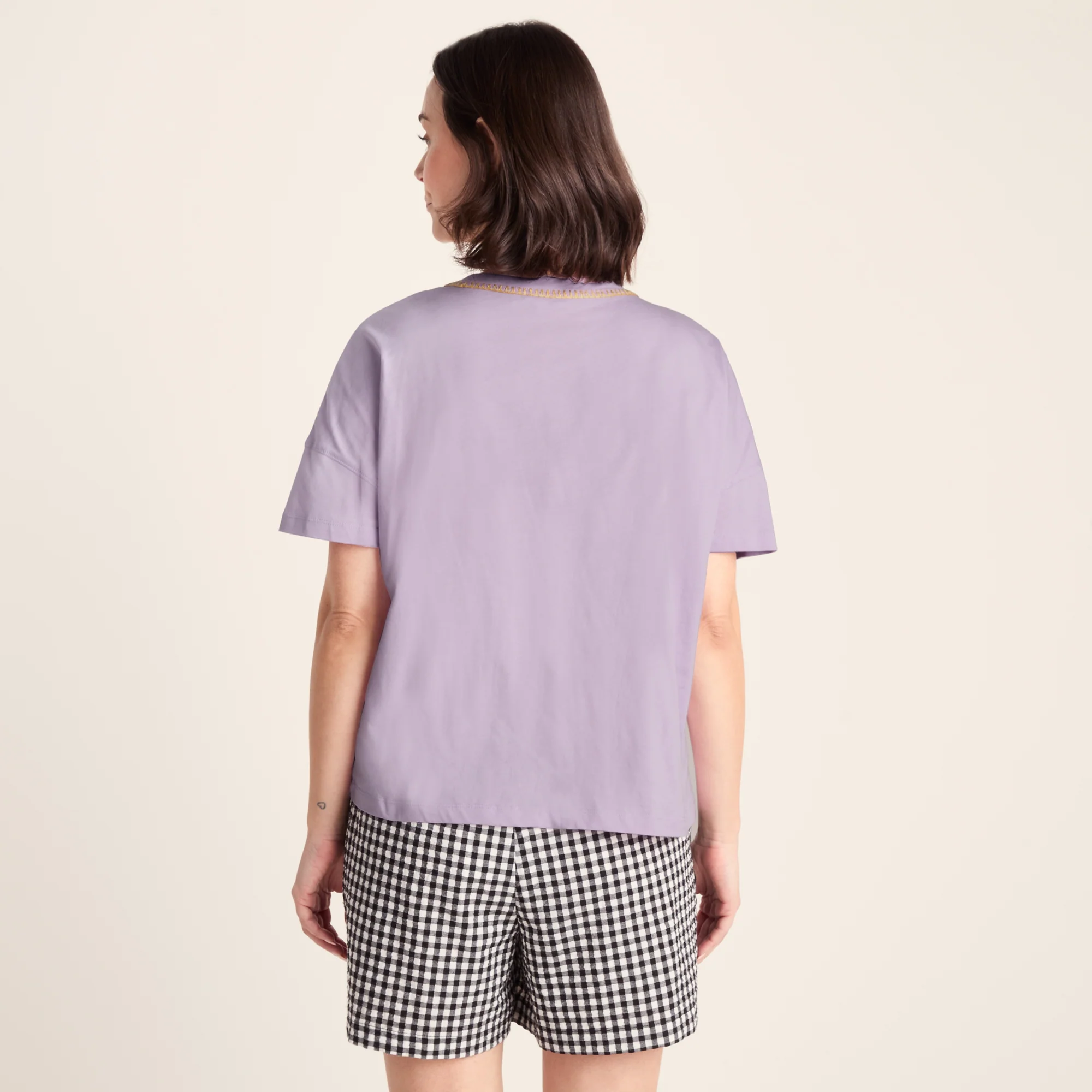 Laurie Womens 100% Cotton Supersoft Boxy Fit T-Shirt - Lilac Blossom - Image 3