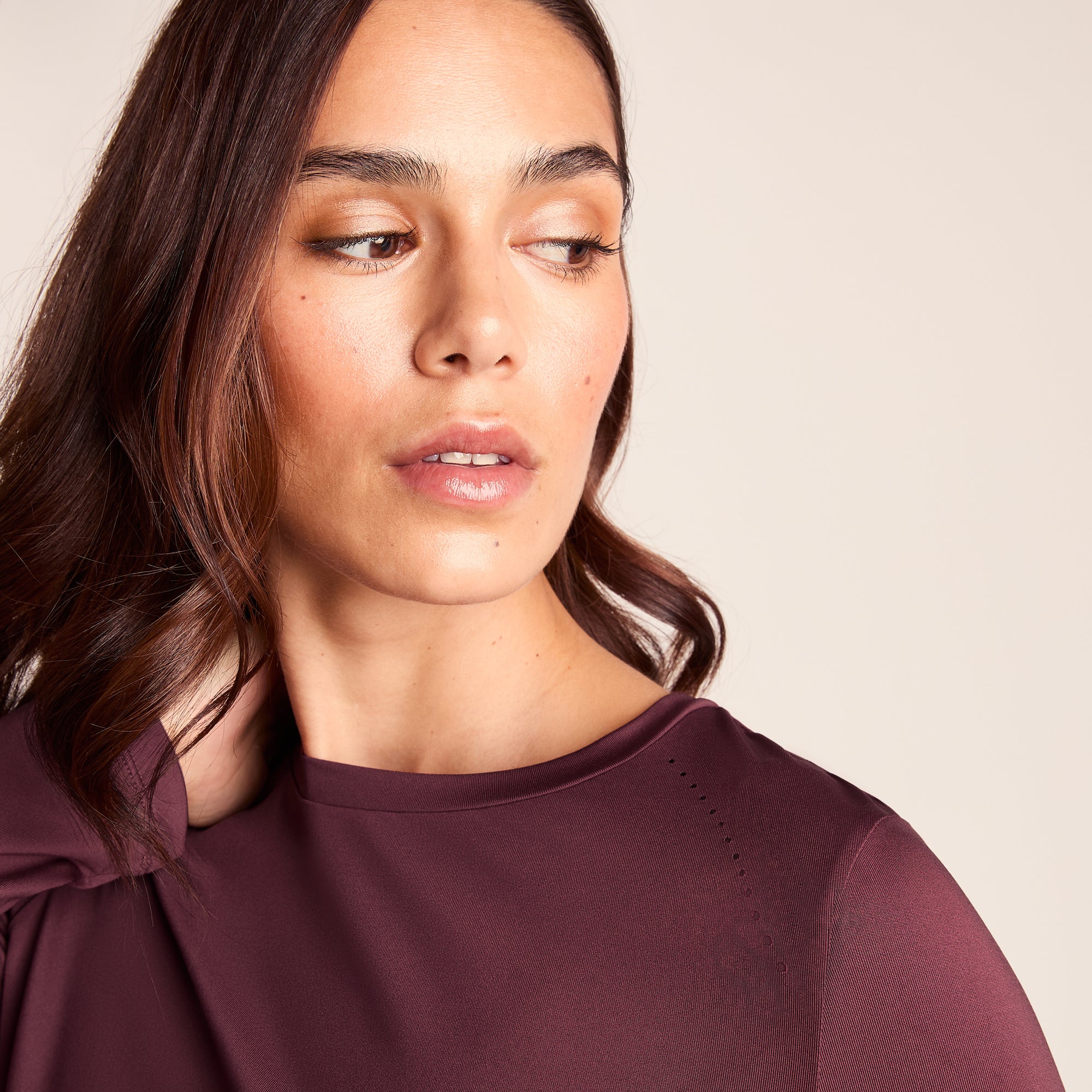 Leonie Womens Long Sleeve Performance Top - Black Raspberry - Image 5