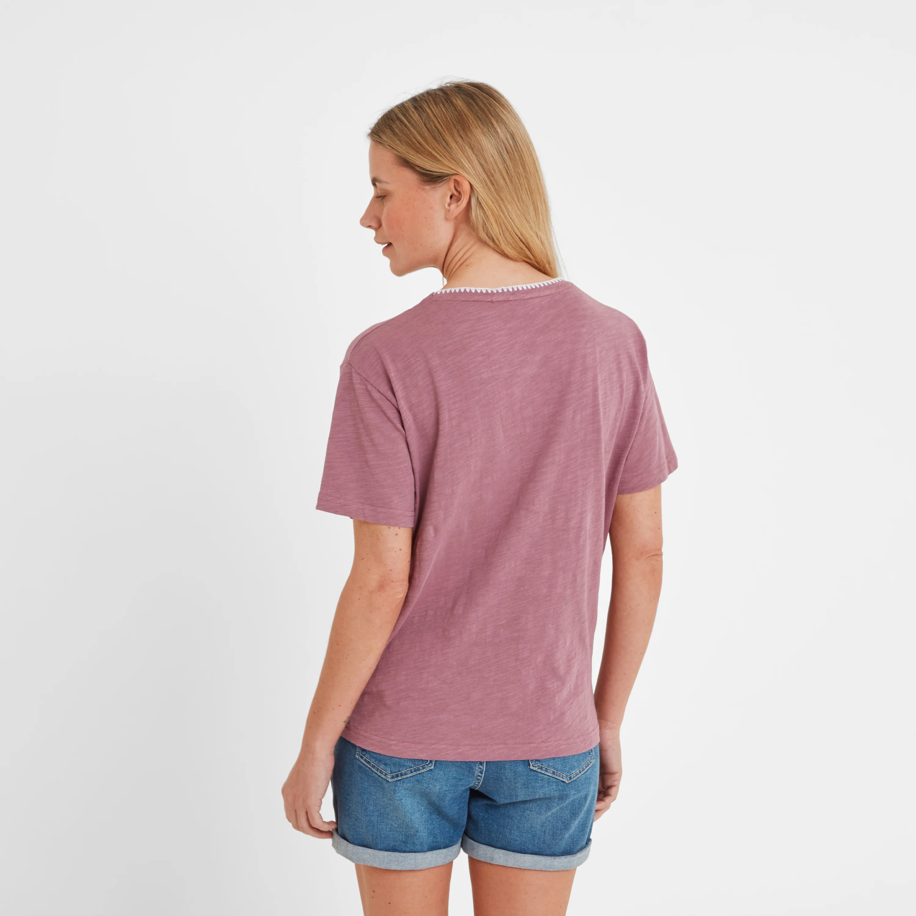 Liana Womens 100% Cotton Supersoft T-Shirt - Mauve - Image 3