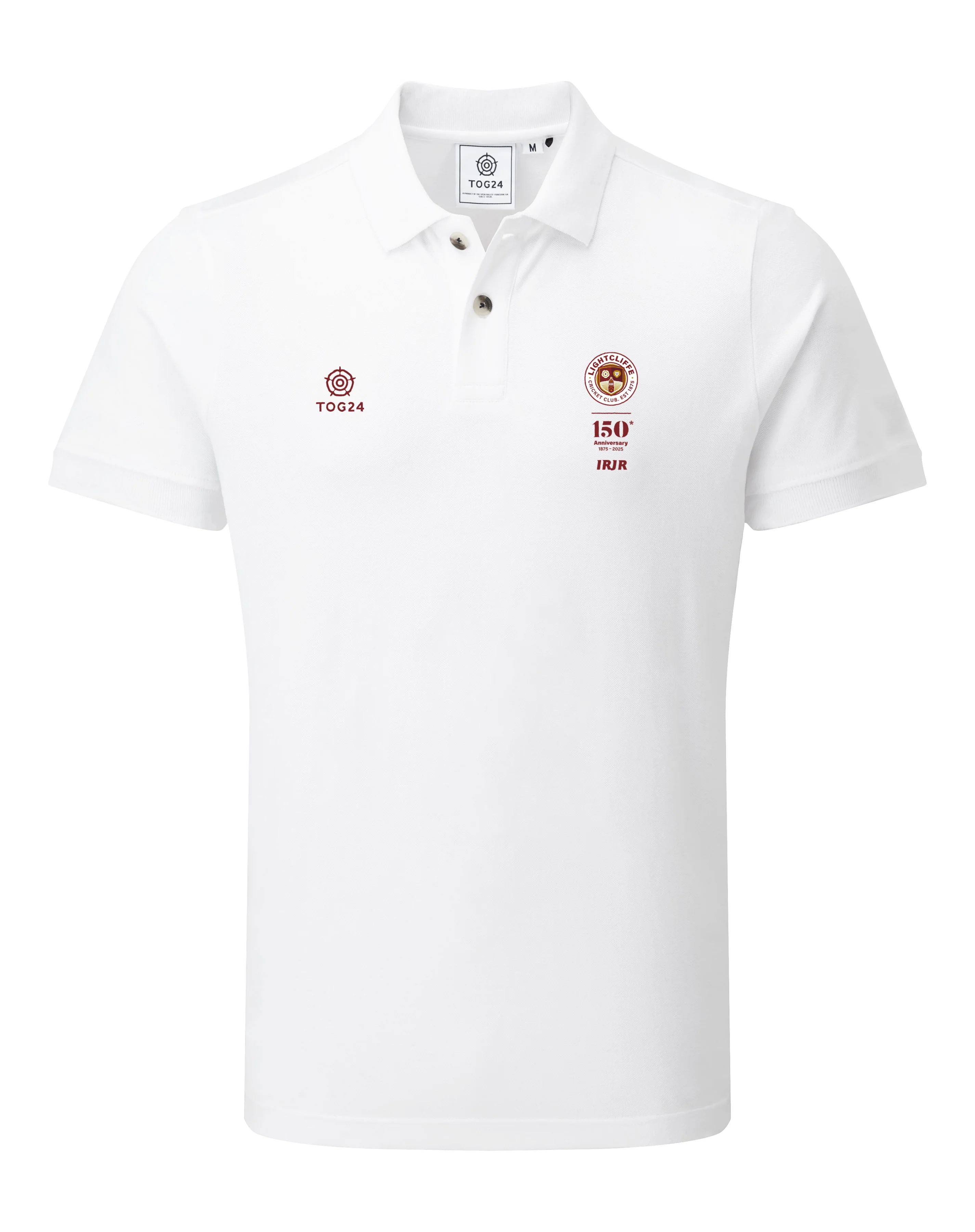Lightcliffe CC Mens - Aketon Polo Shirt Optic White