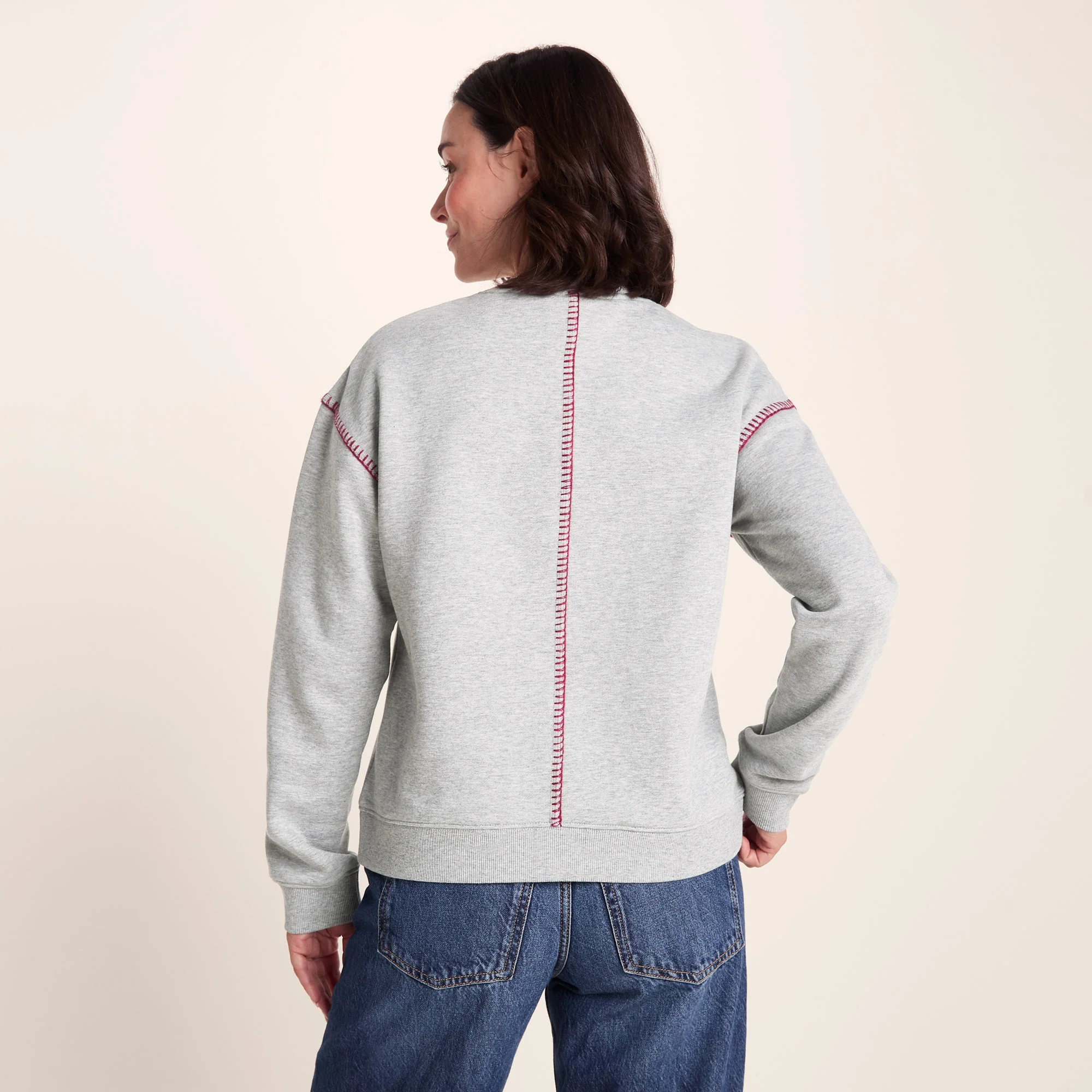 Lillia Womens Supersoft Sweat - Light Grey Marl - Image 3