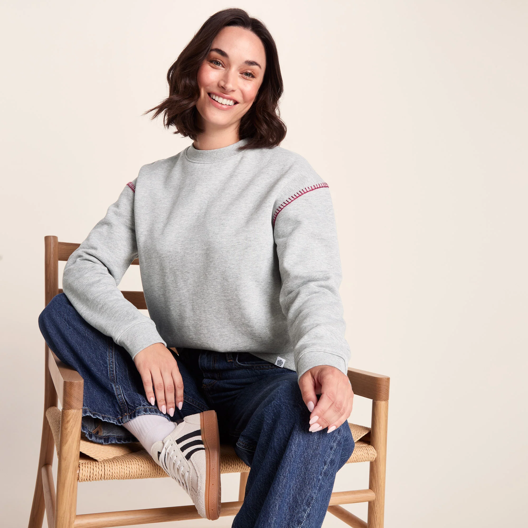 Lillia Womens Supersoft Sweat - Light Grey Marl - Image 4