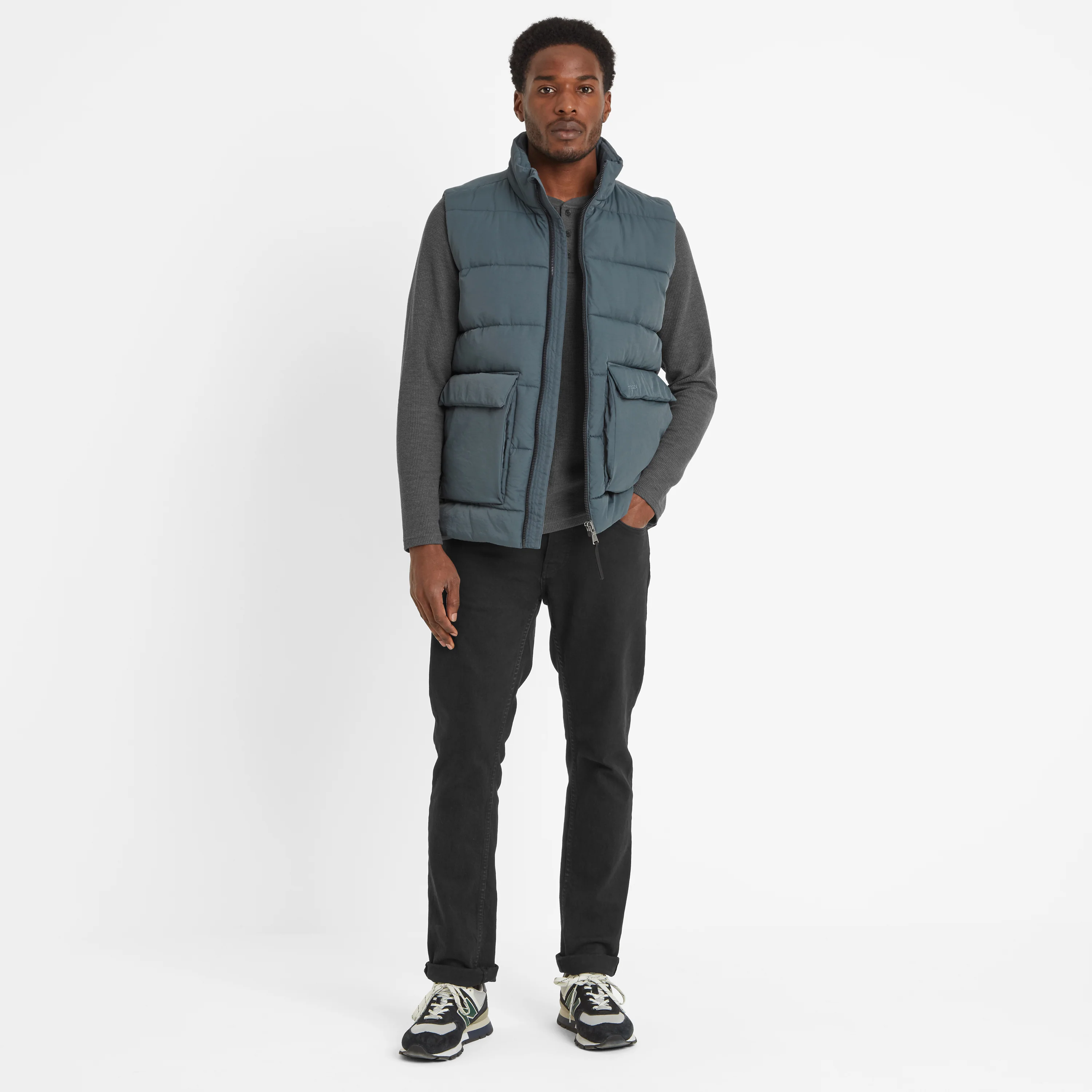 Lomax Mens Padded Gilet - Graphite - Image 2