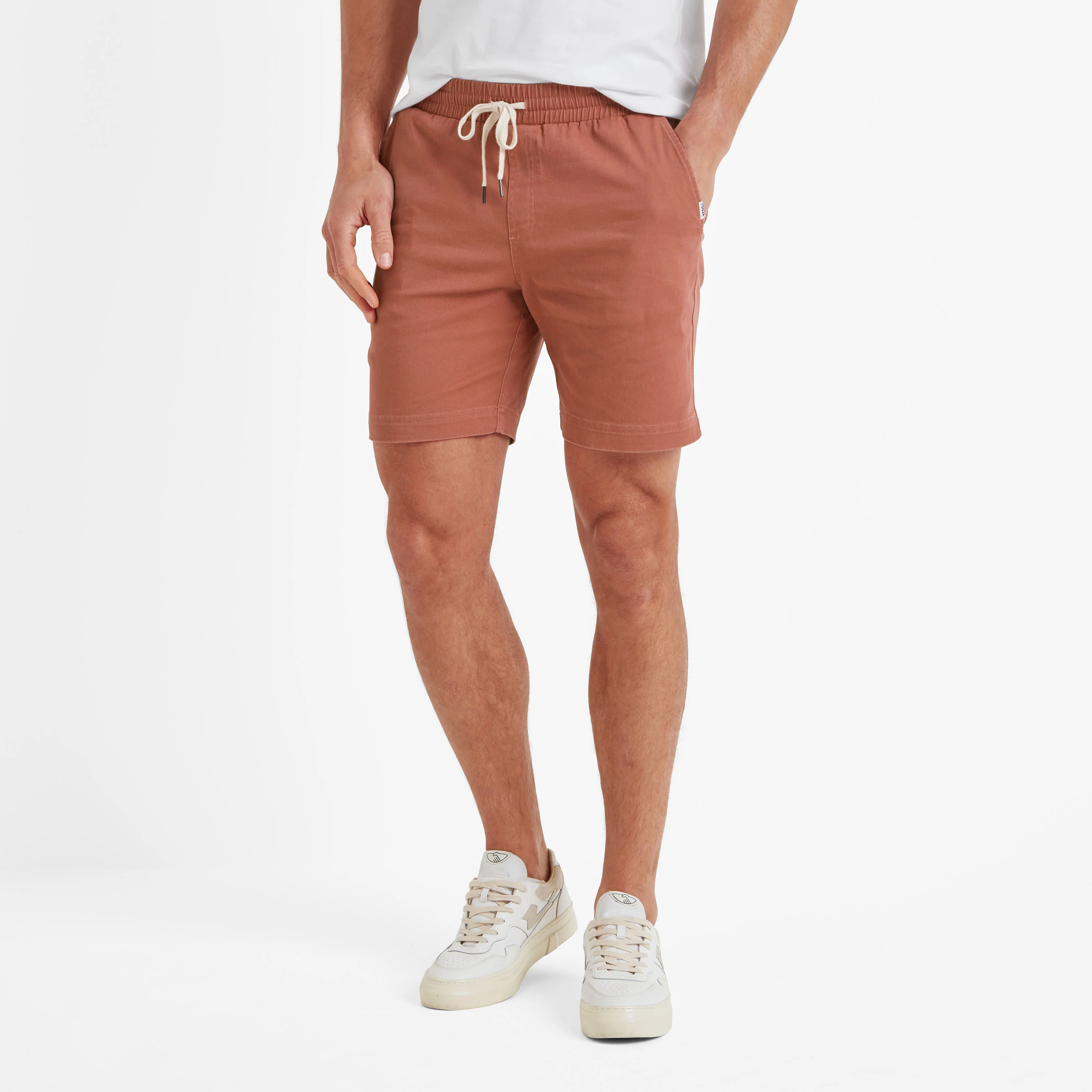 Loredo Mens Cotton Blend Shorts - Washed Red - Image 2
