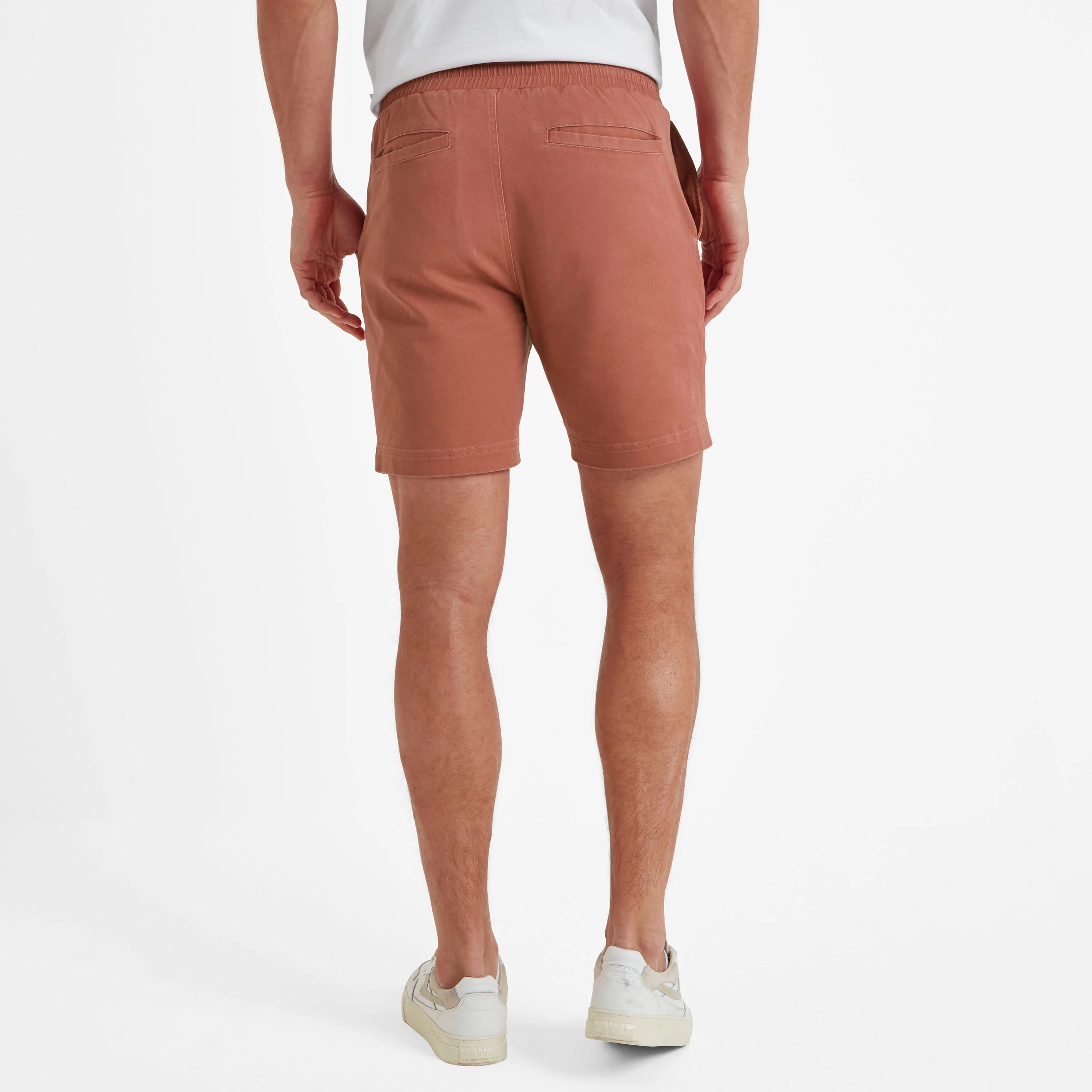 Loredo Mens Cotton Blend Shorts - Washed Red - Image 3