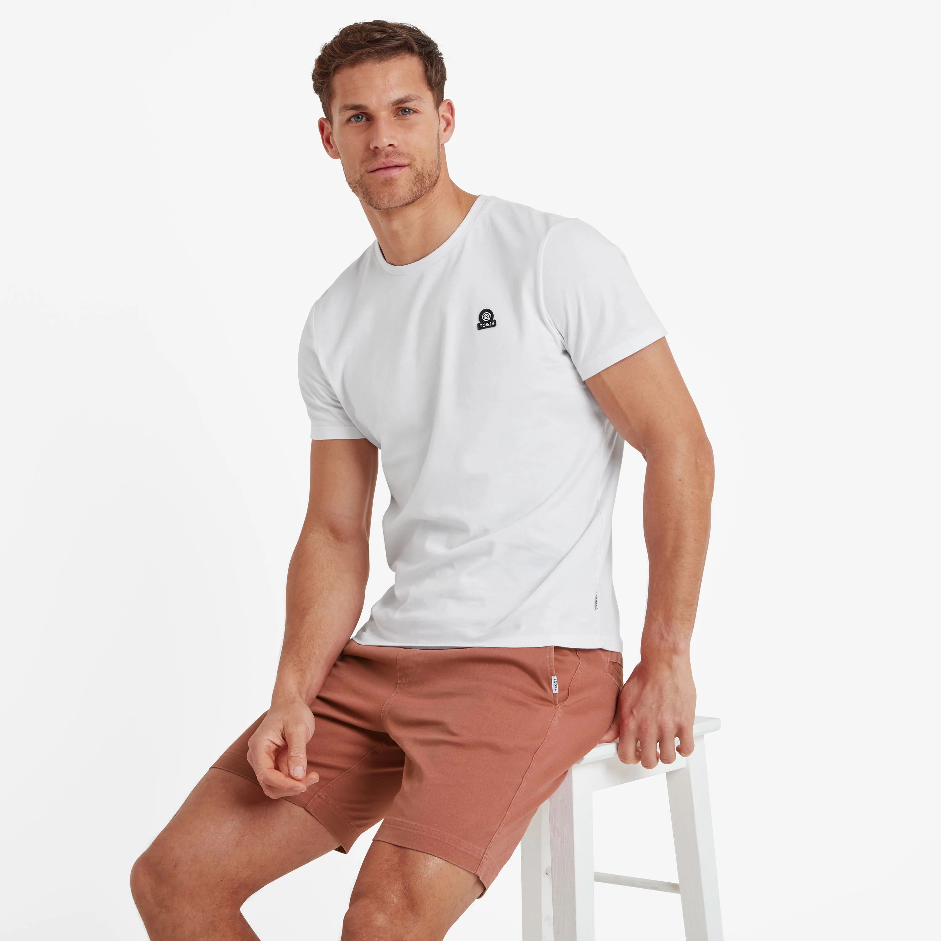 Loredo Mens Cotton Blend Shorts - Washed Red - Image 4