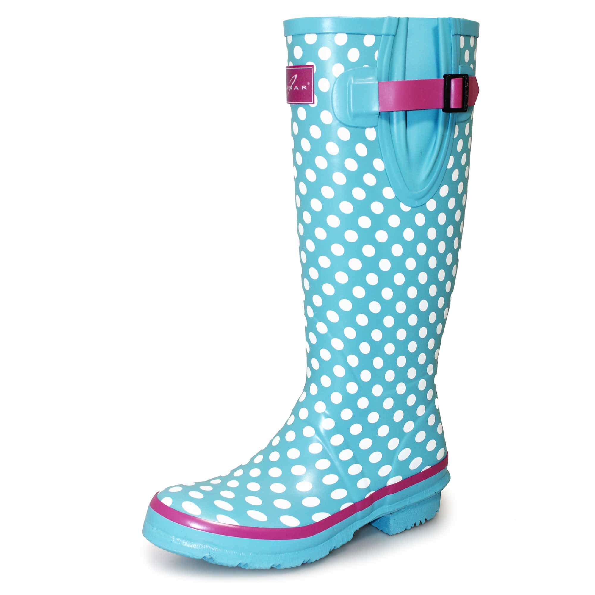 Lunar Polka Dot Wellington - Pale Blue - Image 2