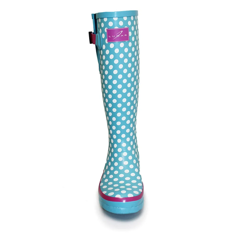 Lunar Polka Dot Wellington - Pale Blue - Image 3