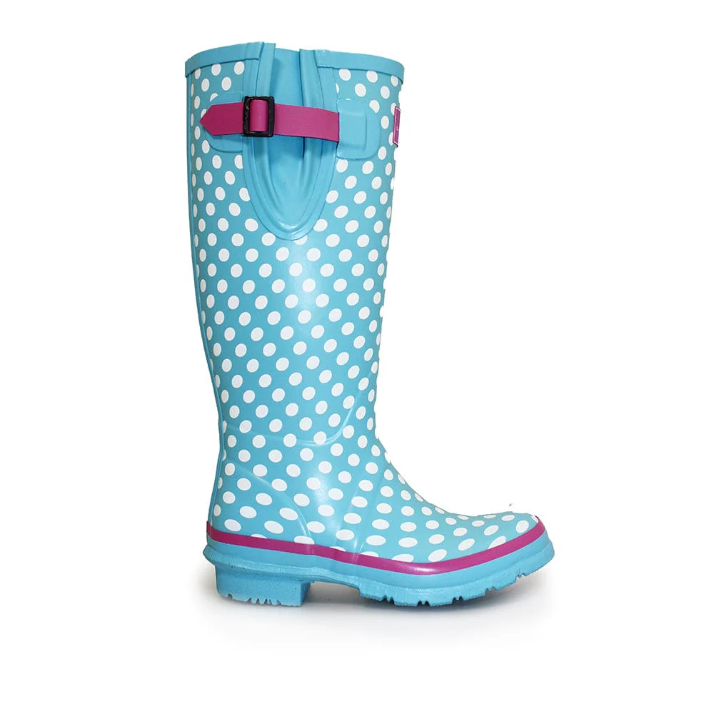 Lunar Polka Dot Wellington - Pale Blue - Image 4