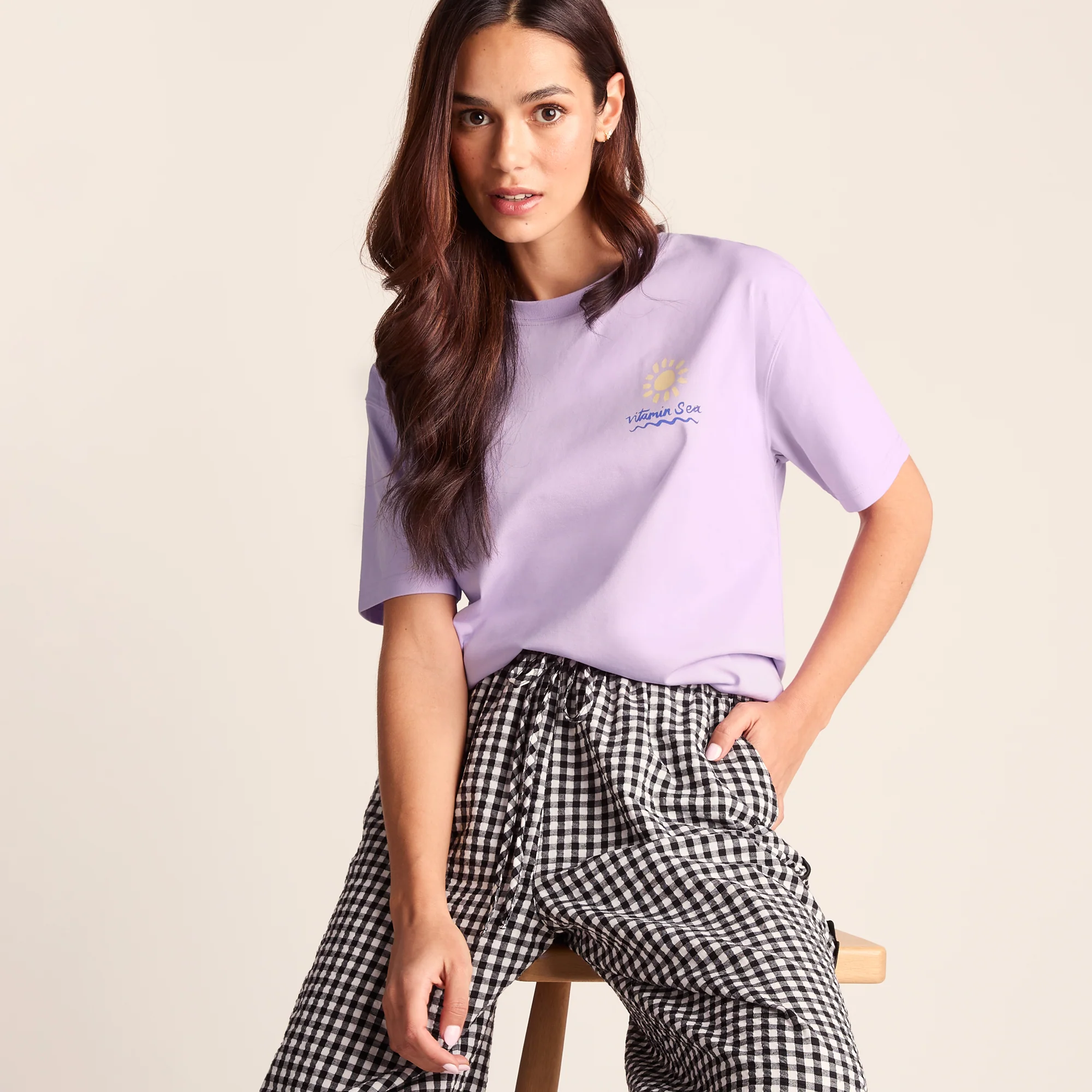 Lupin Womens Relaxed Fit Supersoft Emmy Lupin T-Shirt -  Lilac Blossom - Image 4