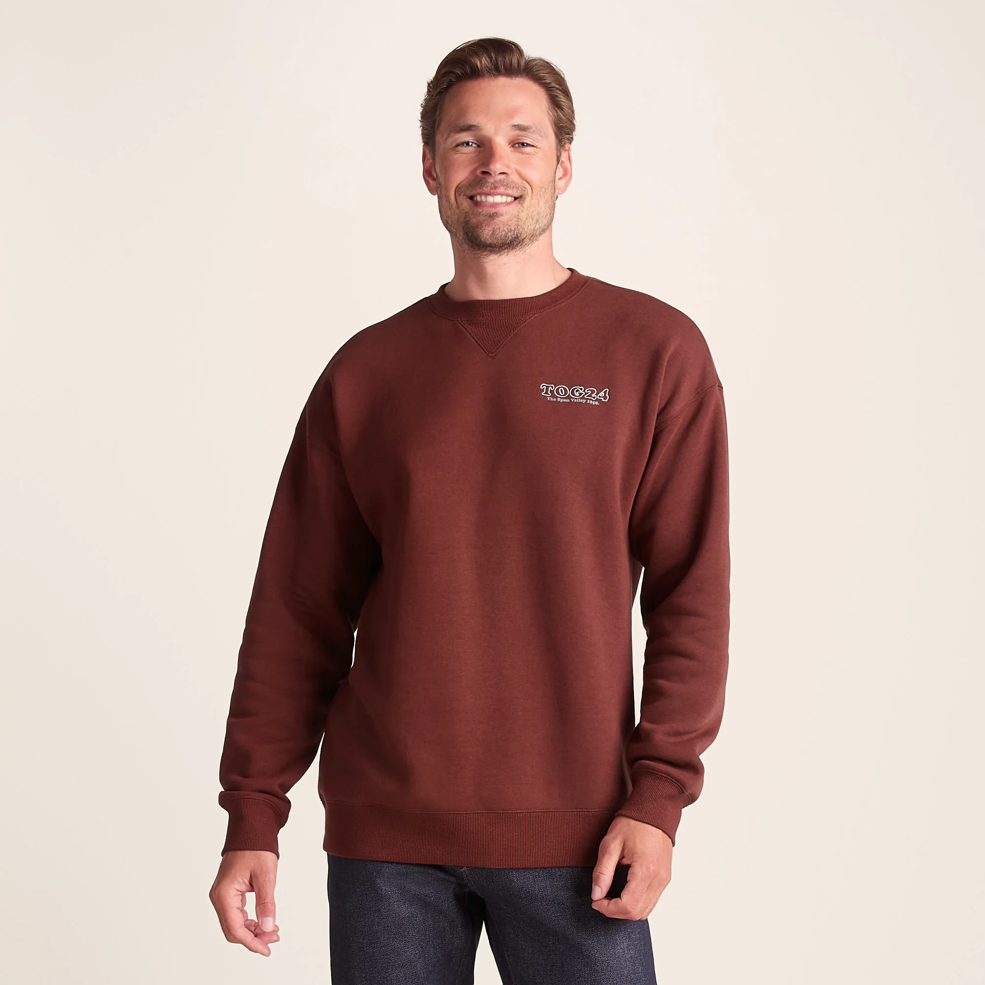Lytham Mens Supersoft Sweat - Port - Image 3