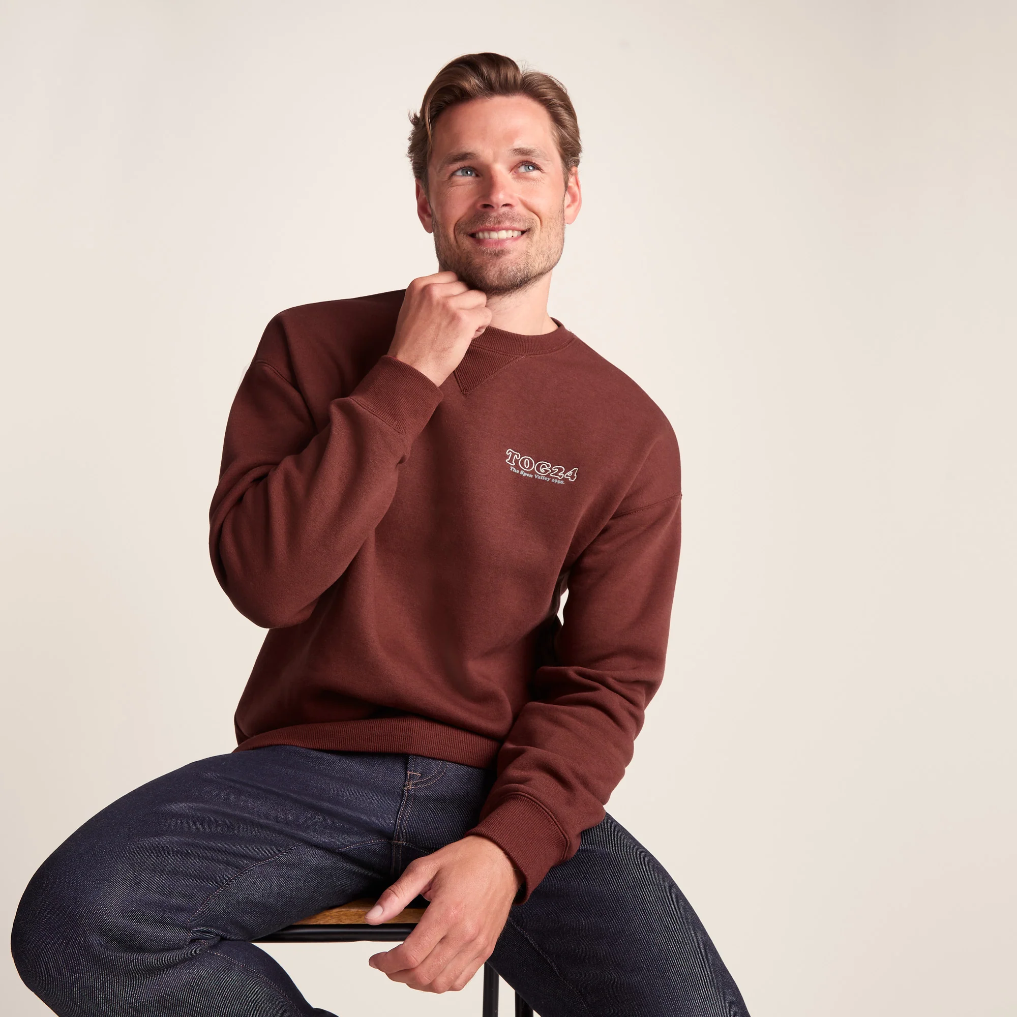 Lytham Mens Supersoft Sweat - Port - Image 6