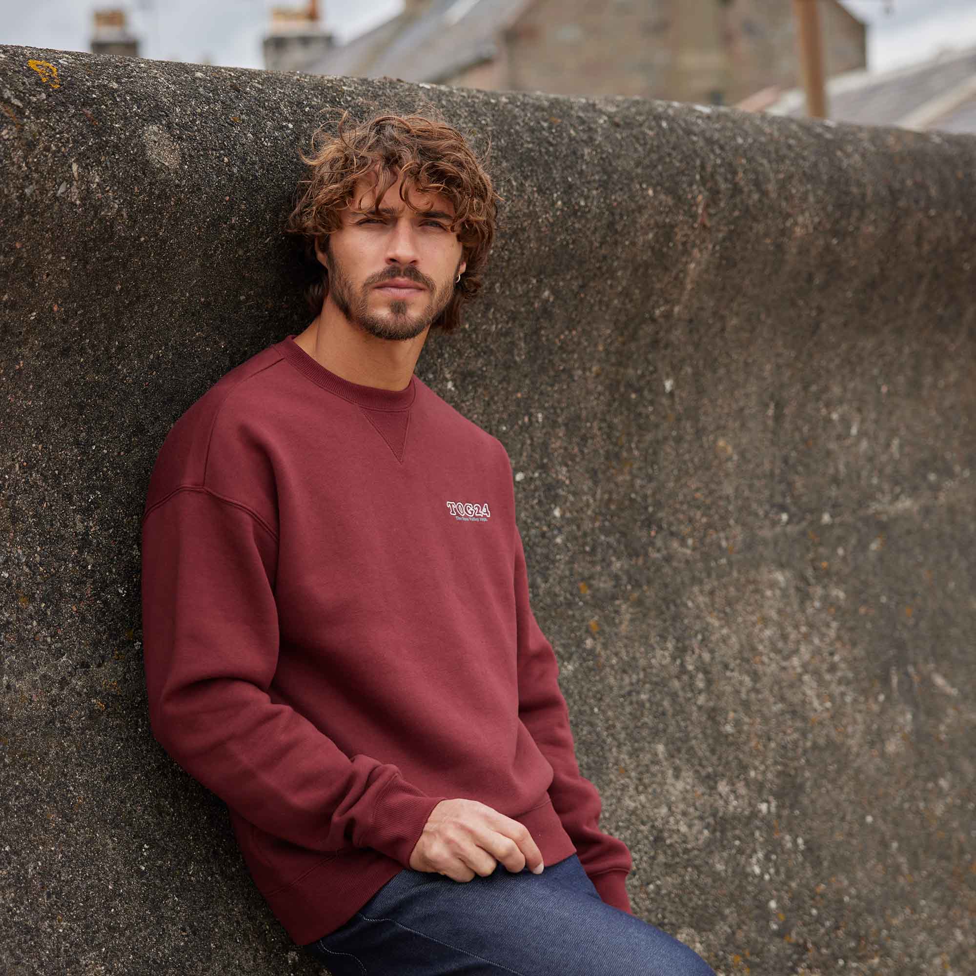 Lytham Mens Supersoft Sweat - Port - Image 7