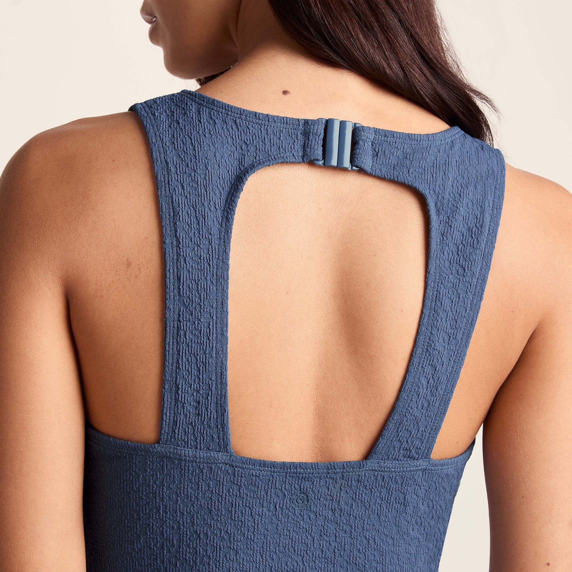 Maggie Womens Mesh Lined One Piece Swimsuit - Smokey Blue - Image 6
