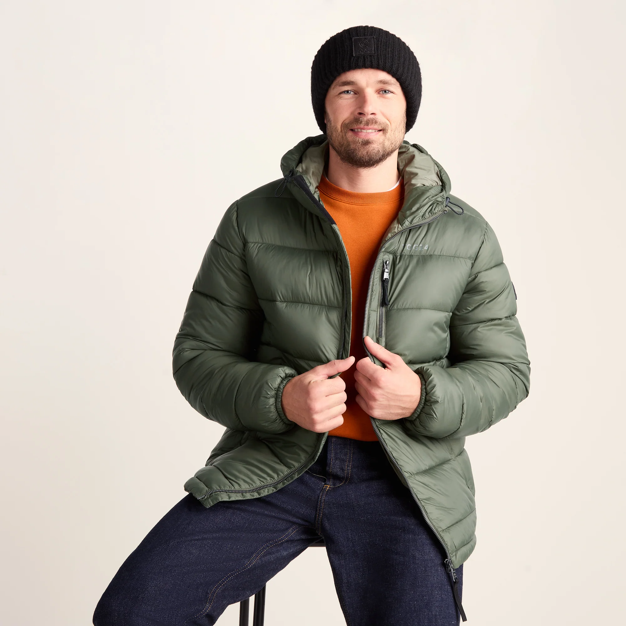 Maloney Mens Wind Resistant Insulated Jacket - Khaki - Image 4