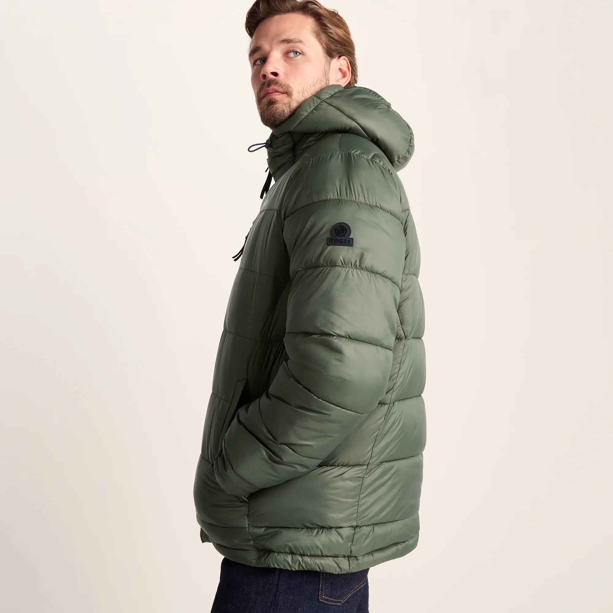 Maloney Mens Wind Resistant Insulated Jacket - Khaki - Image 6