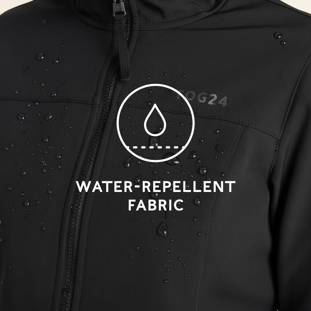 Marina Womens Long Water Resistant Softshell Jacket - Black - Image 7