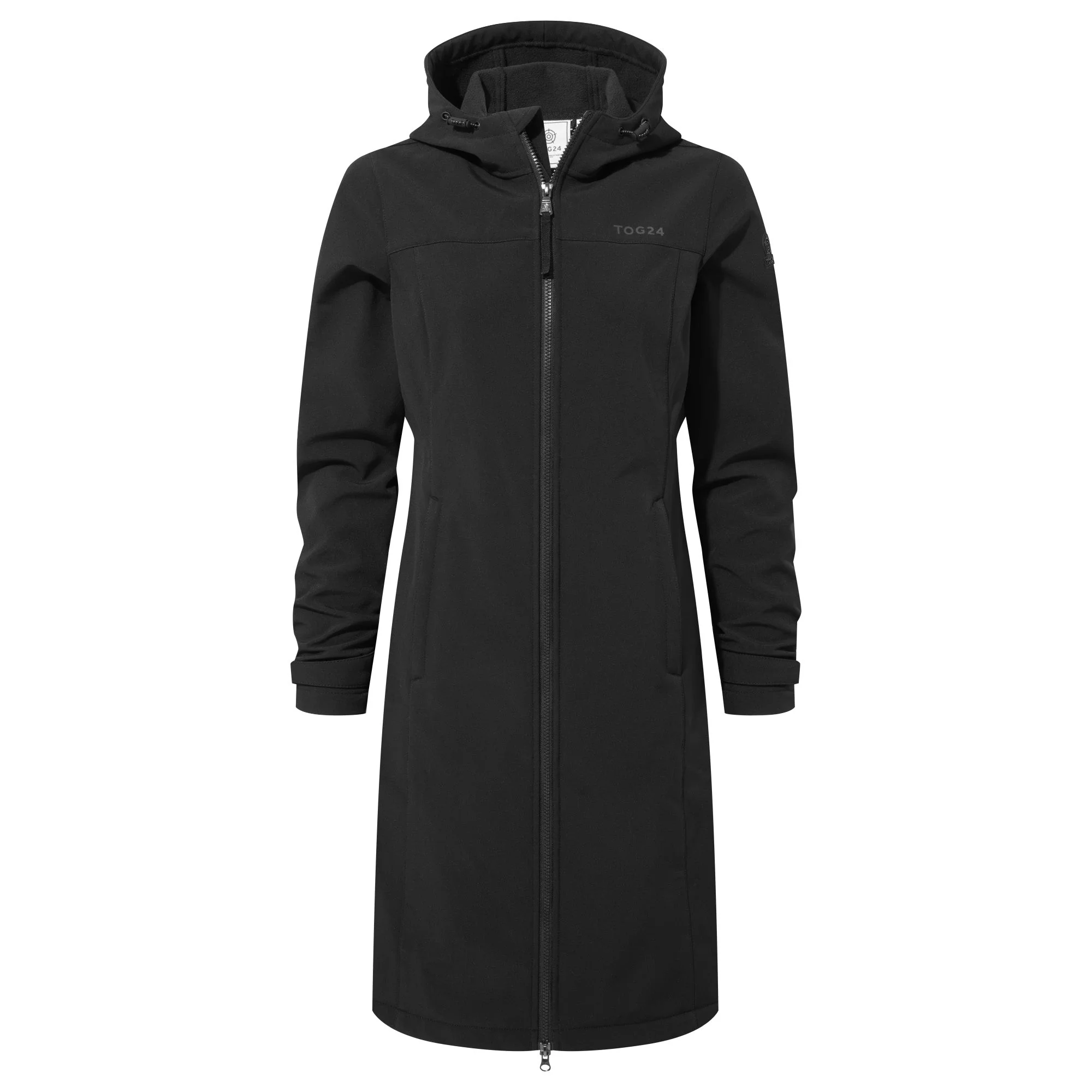 Marina Womens Long Water Resistant Softshell Jacket - Black - Image 8