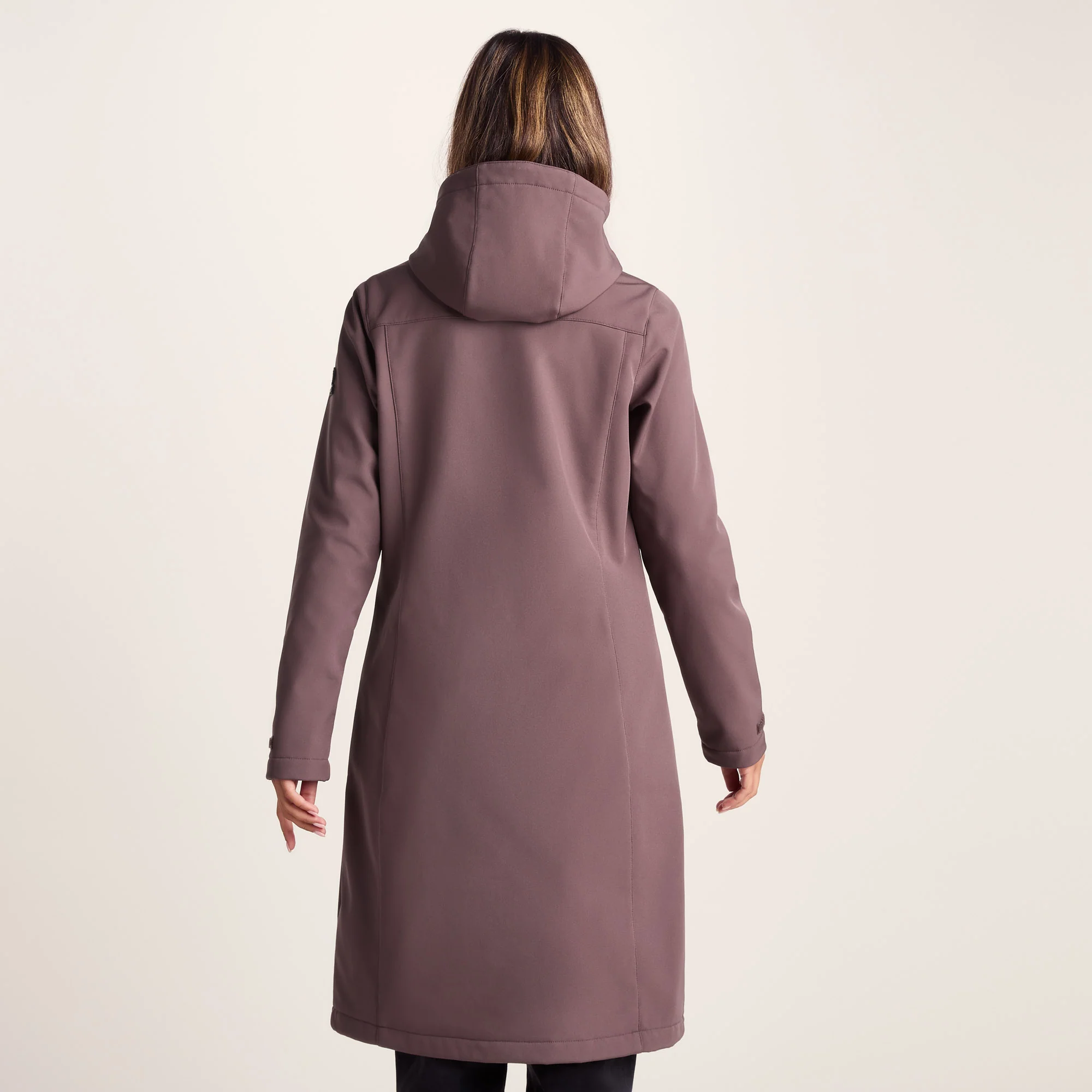 Marina Womens Long Water Resistant Softshell Jacket - Dark Mauve - Image 3