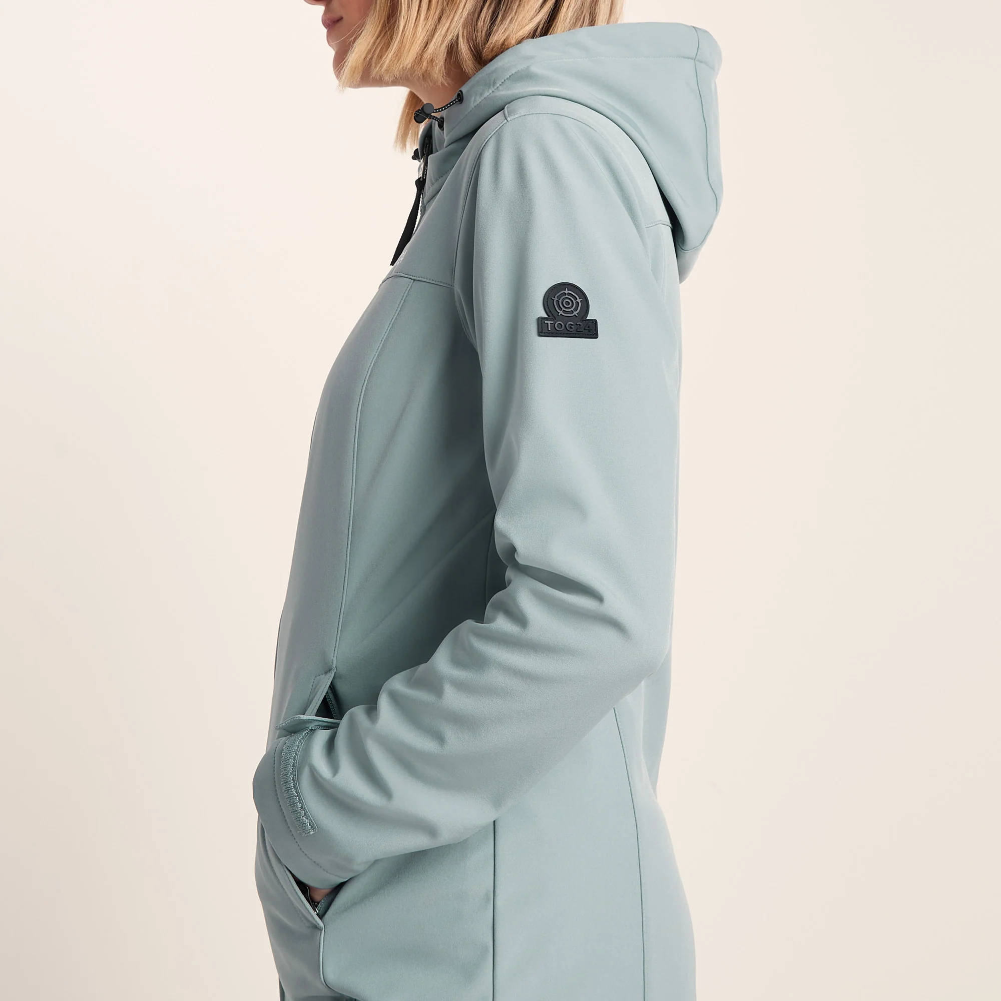Marina Womens Long Water Resistant Softshell Jacket - Misty Grey - Image 6