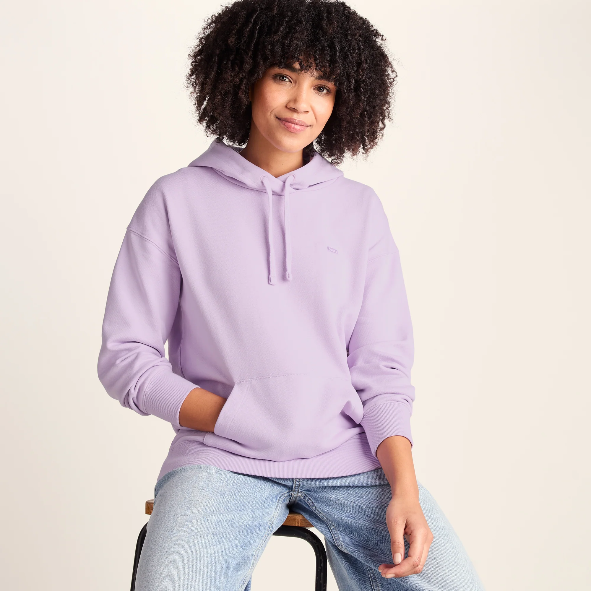 Meera Womens 100% Cotton Oversized Hoody - Lilac Blossom - Image 4