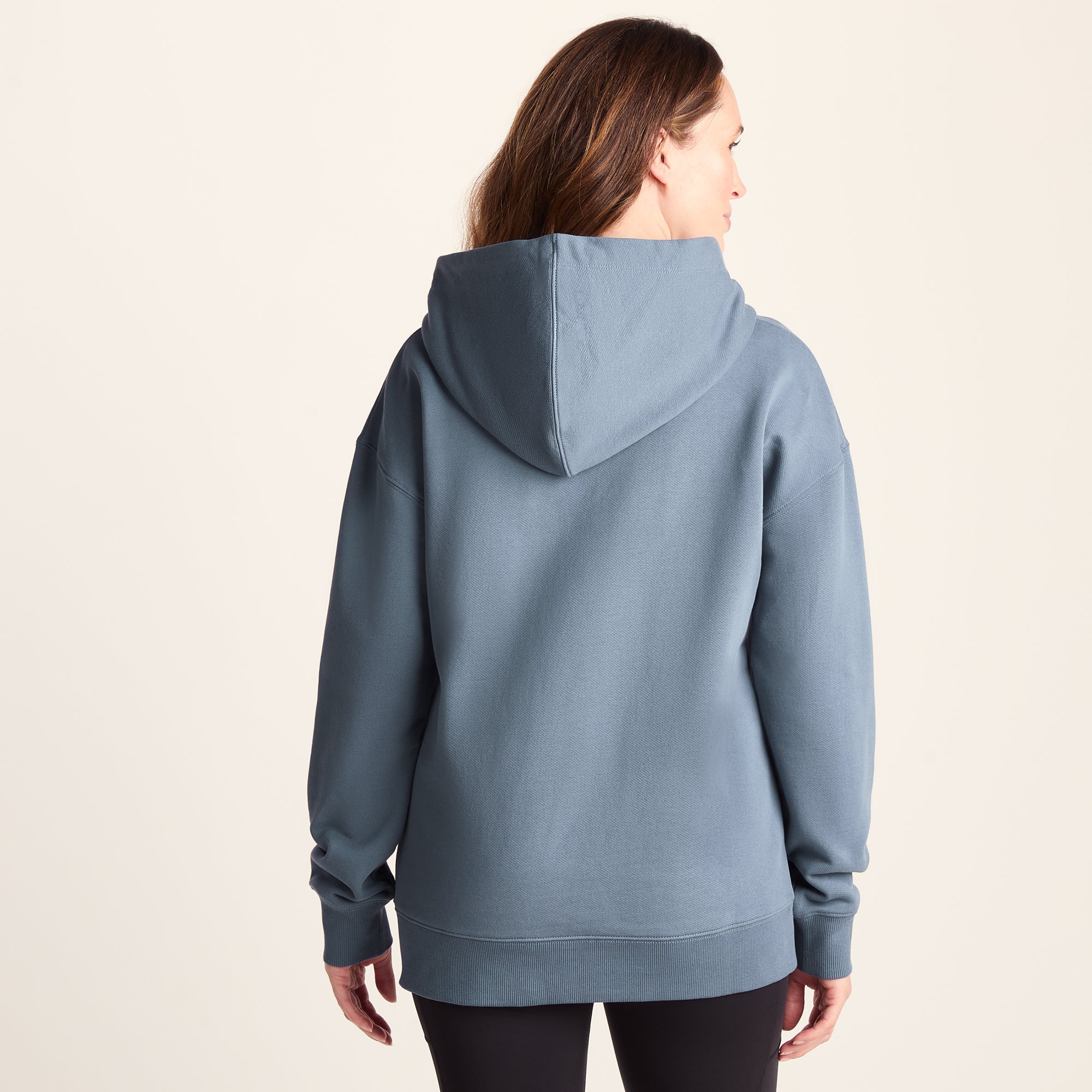 Meera Womens 100% Cotton Oversized Hoody - Smokey Blue - Image 3